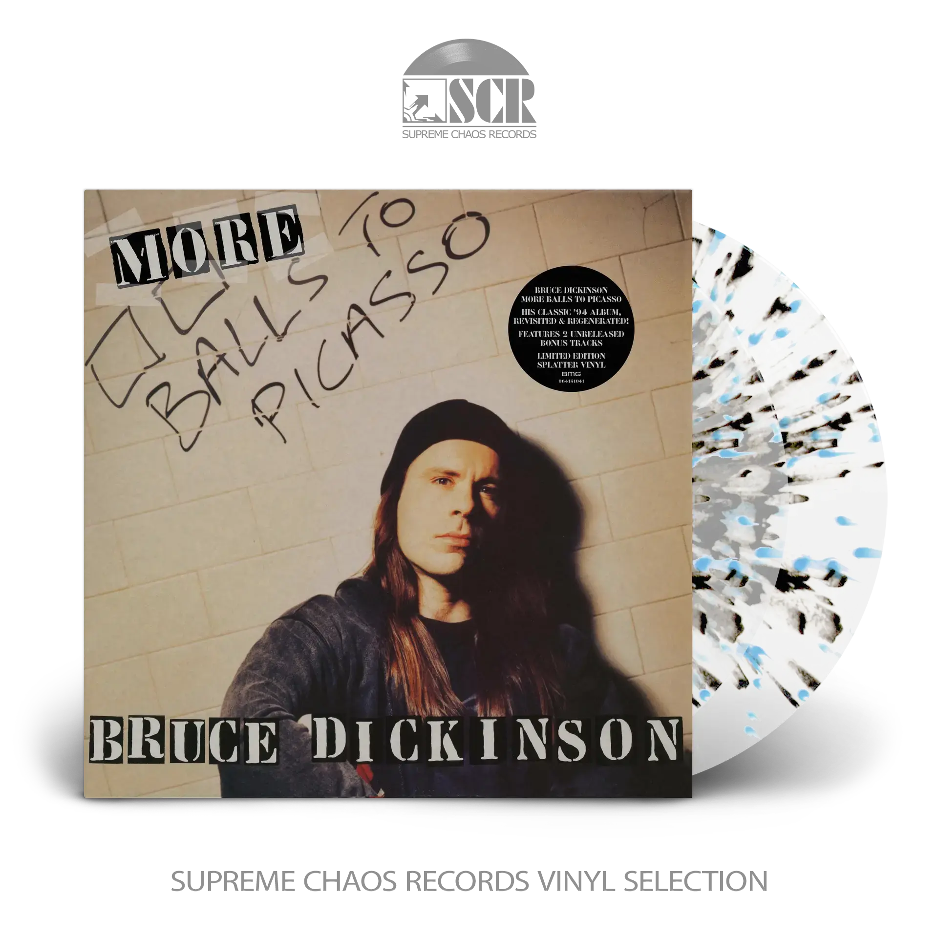 BRUCE DICKINSON · More Balls to Picasso | WHITE/BLUE SPLATTER 2LP (Heavy Metal Vinyl)