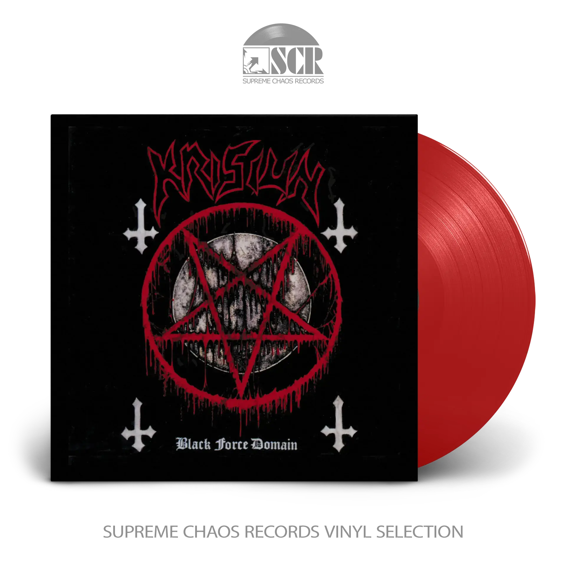 KRISIUN · Black Force Domain | TRANSPARENT RED LP (Death Metal Vinyl)