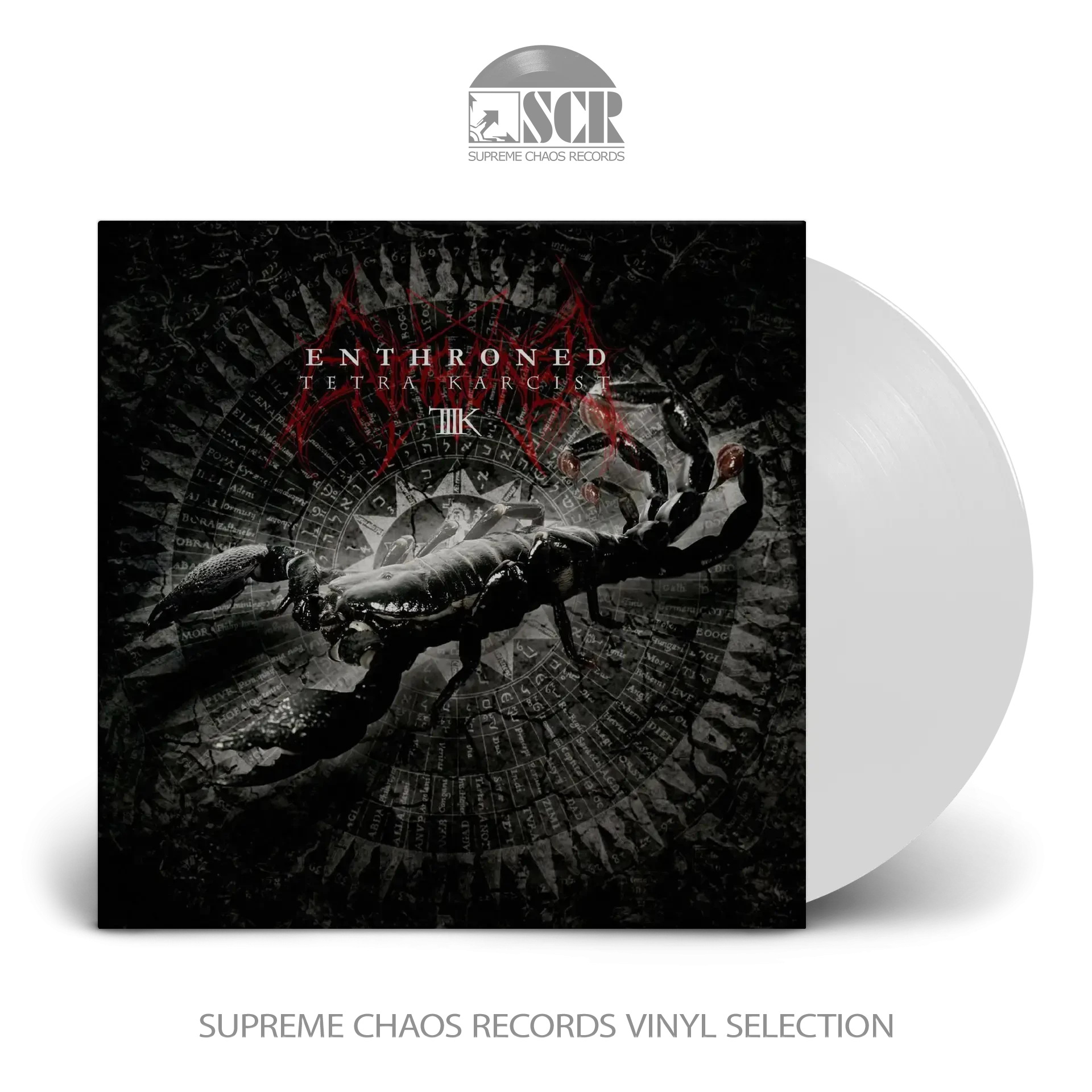 ENTHRONED · Tetra Karcist | WHITE LP (Black Metal Vinyl)