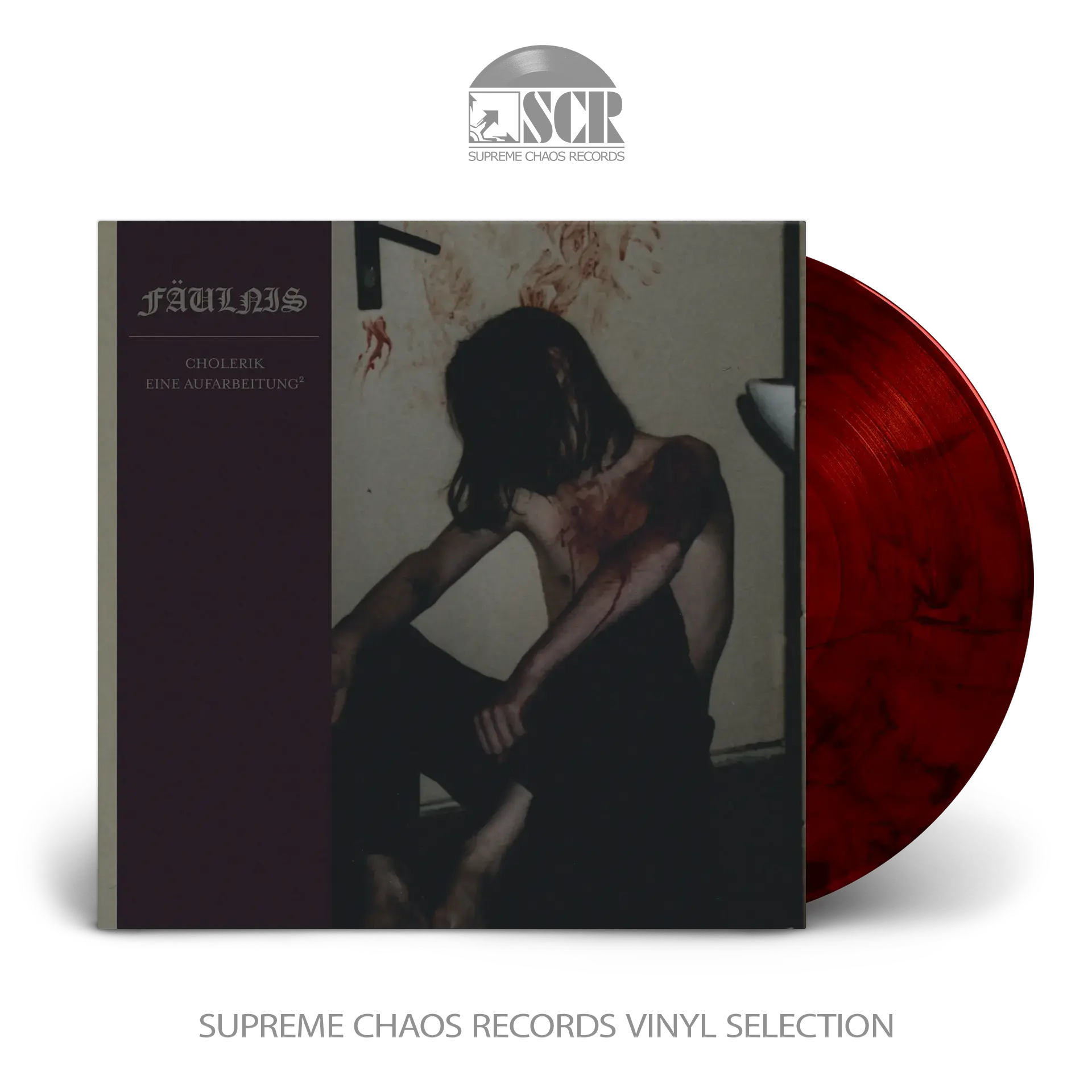 FÄULNIS · Cholerik - Eine Aufarbeitung² | RED MARBLED LP (Black Metal Vinyl)