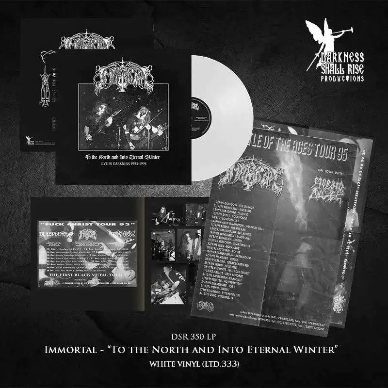 IMMORTAL · To the North and Into Eternal Winter - Live in Darkness 1993-1995 | WHITE LP (Black Metal Vinyl) · Bild 2