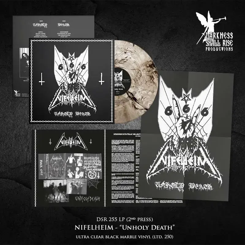 NIFELHEIM · Unholy Death (Re-Release) | CLEAR/BLACK LP (Black Metal Vinyl) · Bild 2