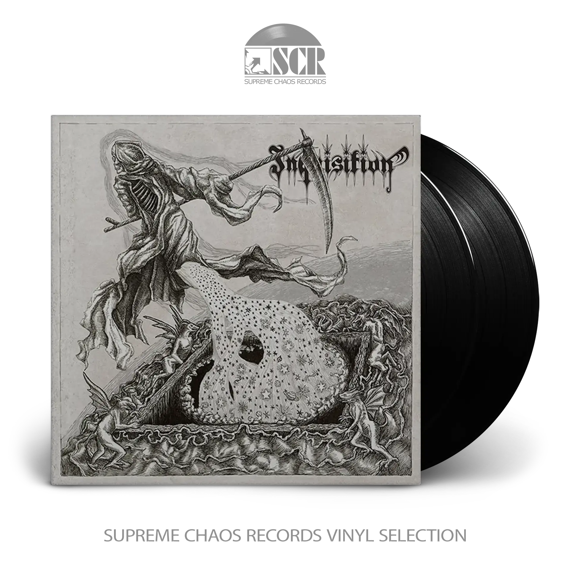 INQUISITION · Black Mass For A Mass Grave (Monochrome Edition) | BLACK 2LP (Black Metal Vinyl)