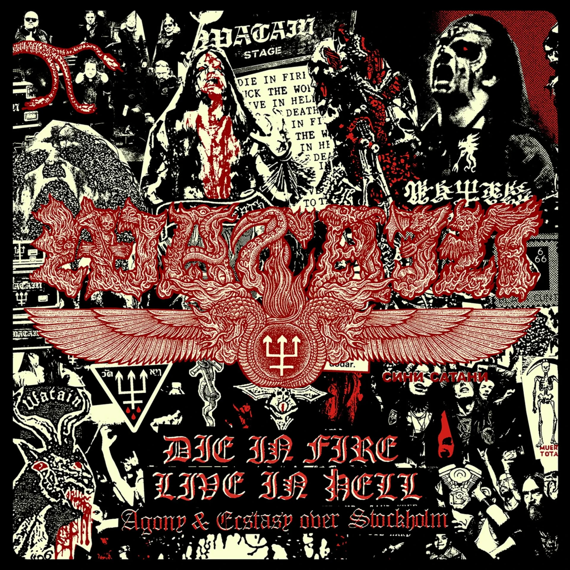 WATAIN - Die In Fire - Live In Hell · YELLOW/RED DLP 1