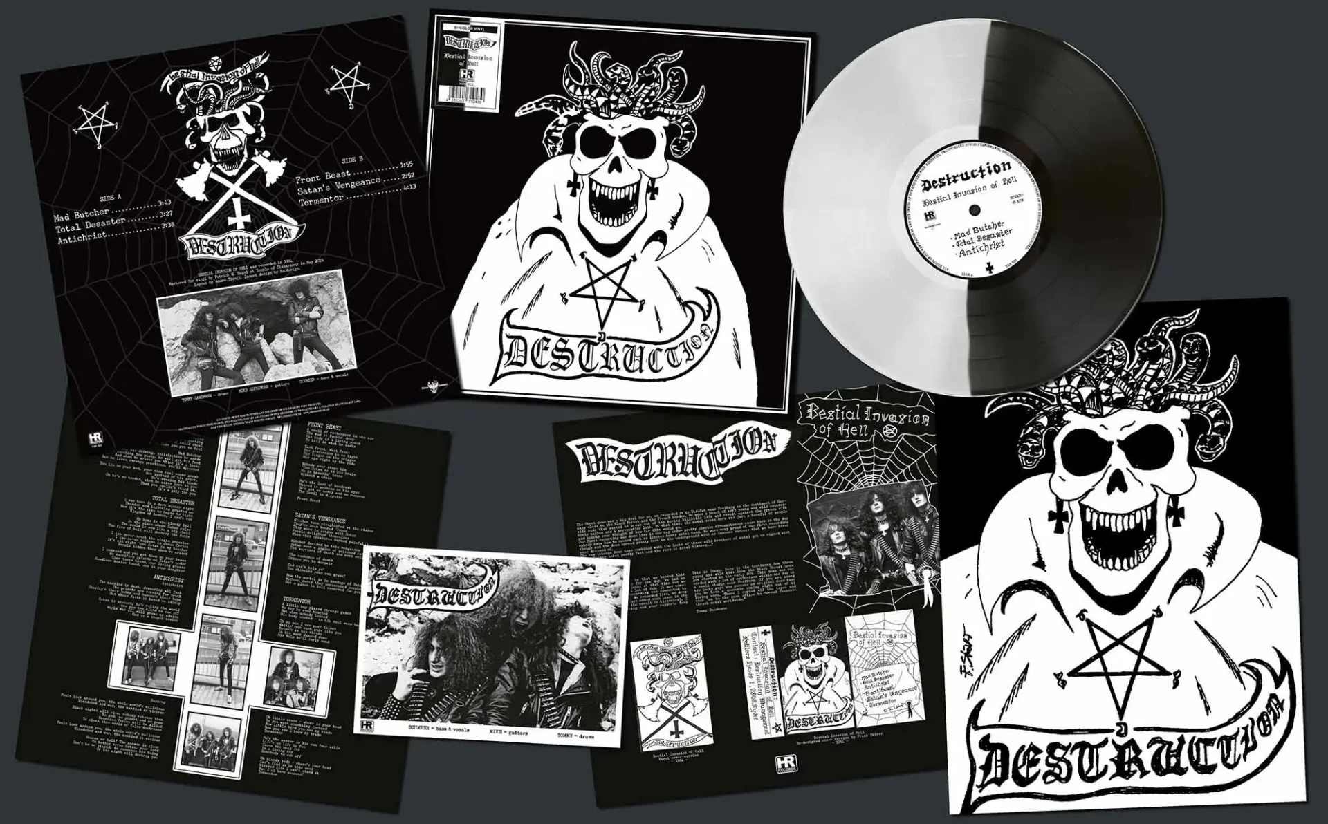 DESTRUCTION - Bestial Invasion of Hell [BLACK/WHITE LP] (Thrash Metal Vinyl) · Bild 2