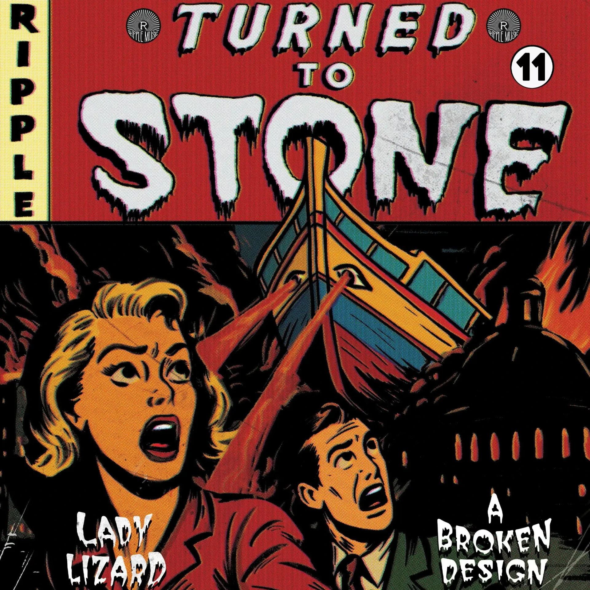 TURNED TO STONE · Chapter 11 - Lady Lizard &amp; A Broken Design | SPLATTER LP (Heavy Rock Vinyl) · Bild 1