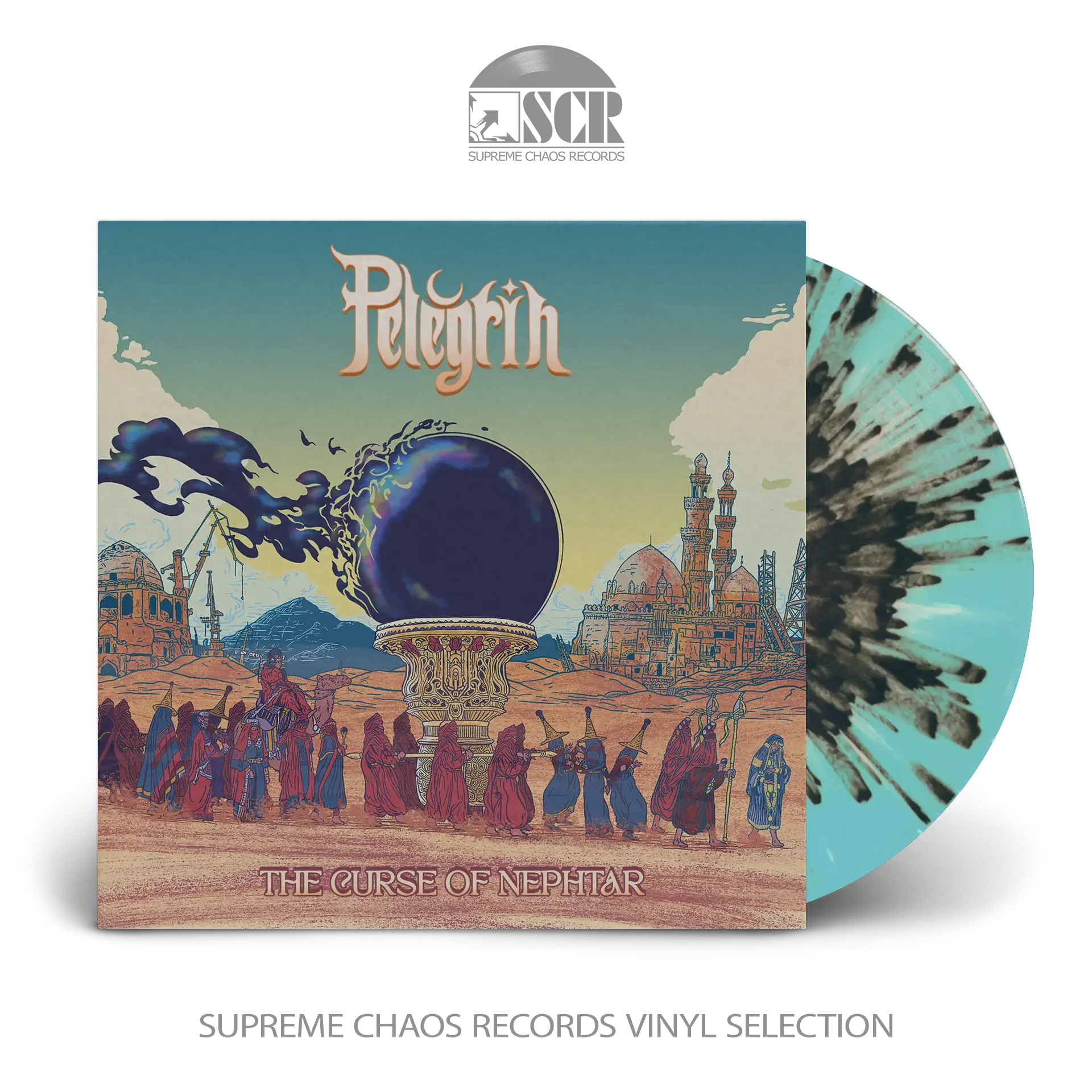 PELEGRIN · The Curse Of Nephtar | SPLATTER LP (Psychedelic Rock/Stoner Rock Vinyl)