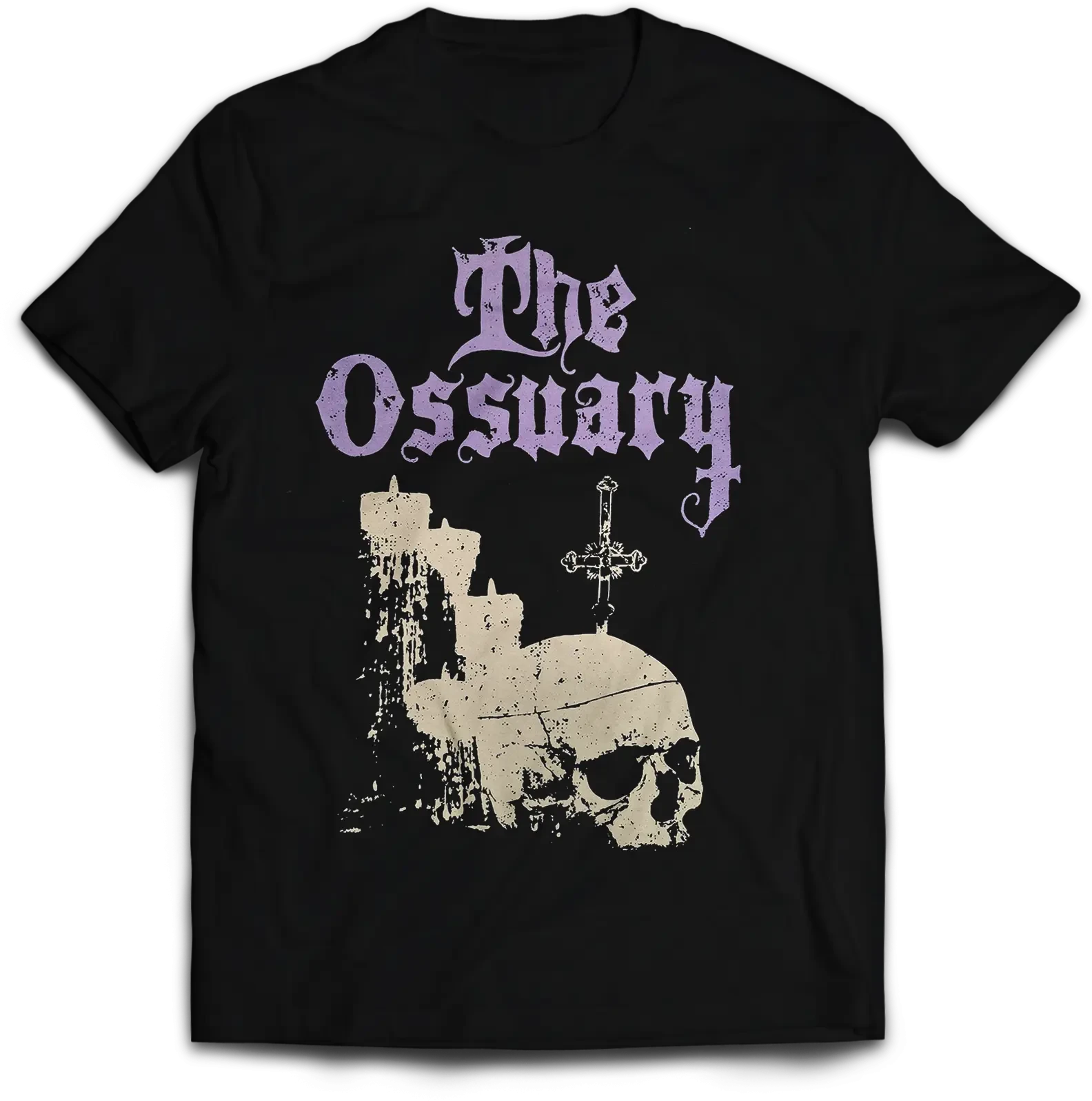 THE OSSUARY · Candle Skull | T-SHIRT (Doom Metal/Heavy Metal/Psychedelic Rock Clothes)