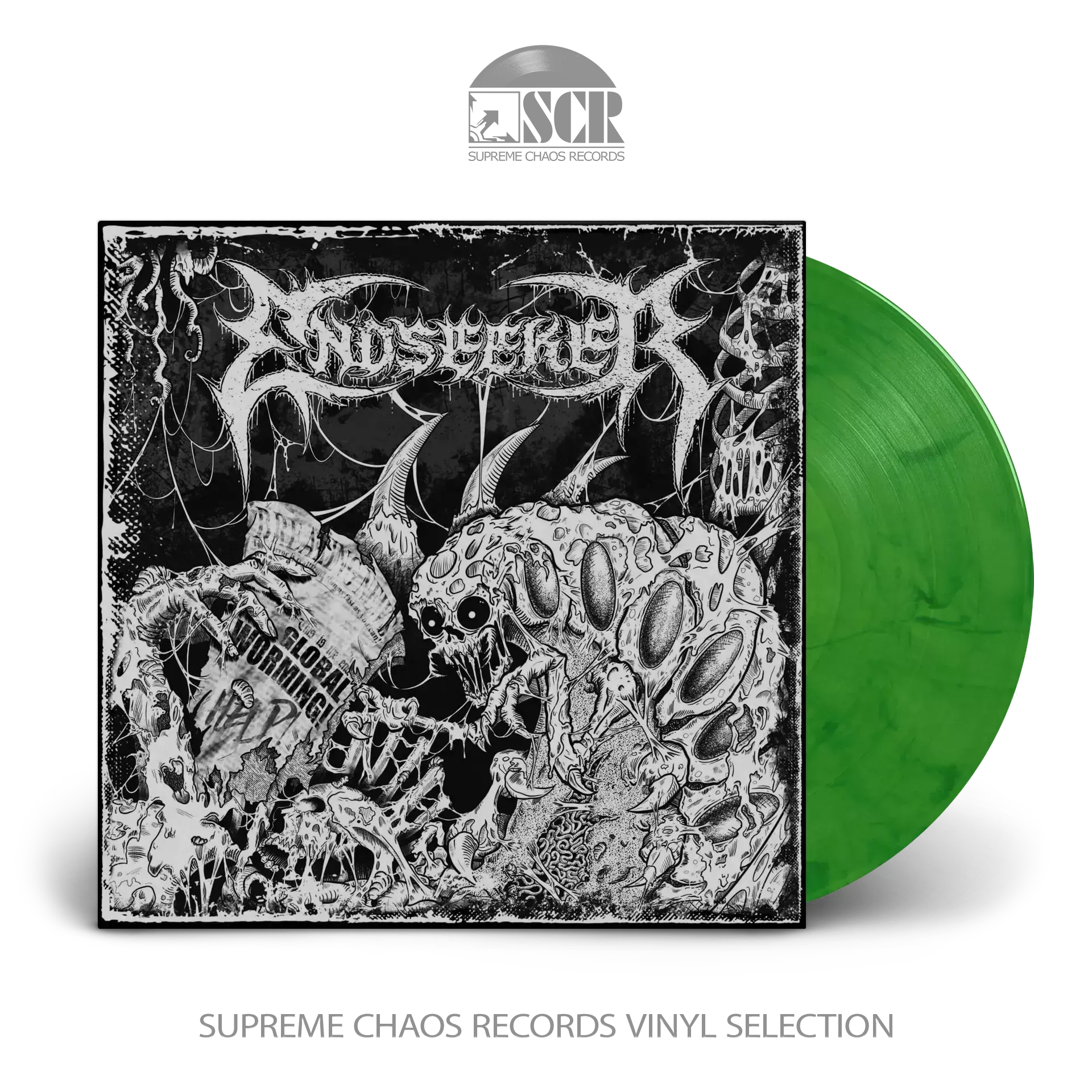 ENDSEEKER · Global Worming | GREEN/BLACK MARBLED LP (Death Metal Vinyl)