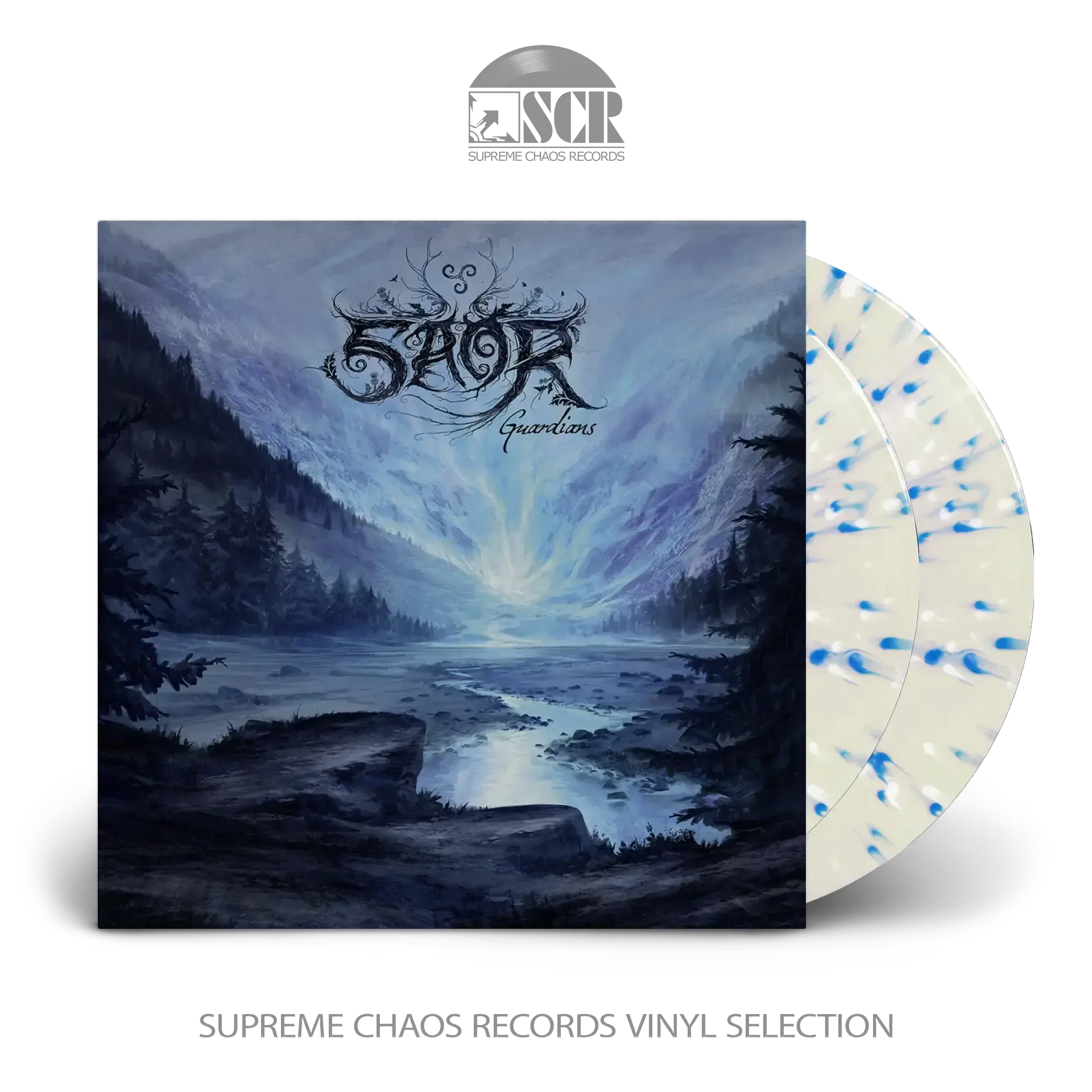 SAOR · Guardians | CLEAR/BLUE/WHITE SPLATTER 2LP (Black Metal Vinyl)