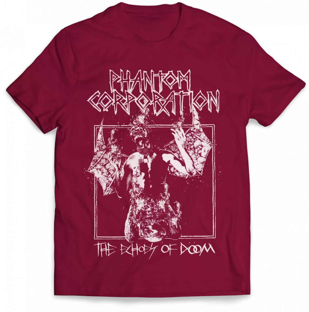 PHANTOM CORPORATION - The Echoes Of Doom · RED T-SHIRT (Death Metal Clothes)