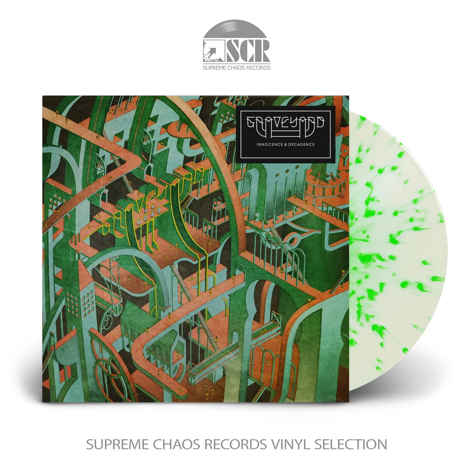 GRAVEYARD · Innocence & Decadence | CLEAR/GREEN SPLATTER LP (Hard Rock Vinyl)