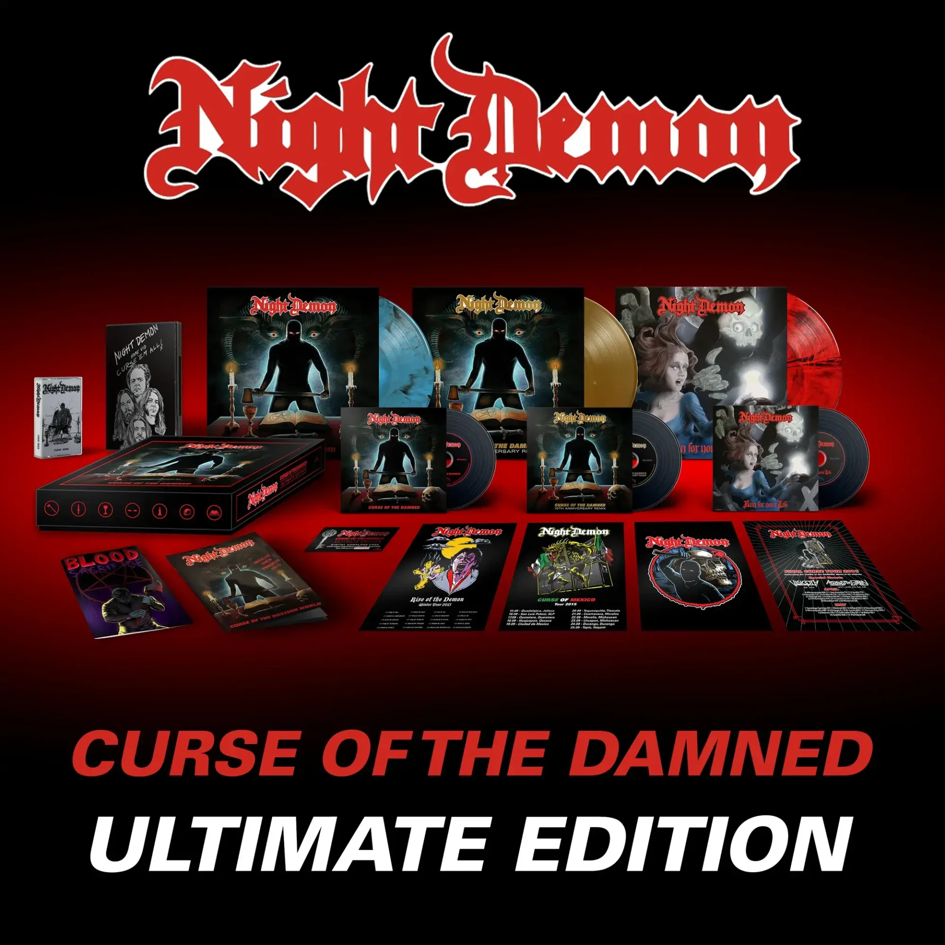 NIGHT DEMON - Curse of the Damned - Ultimate Edition · LP BOX SET (Thrash Metal/Heavy Metal Vinyl)