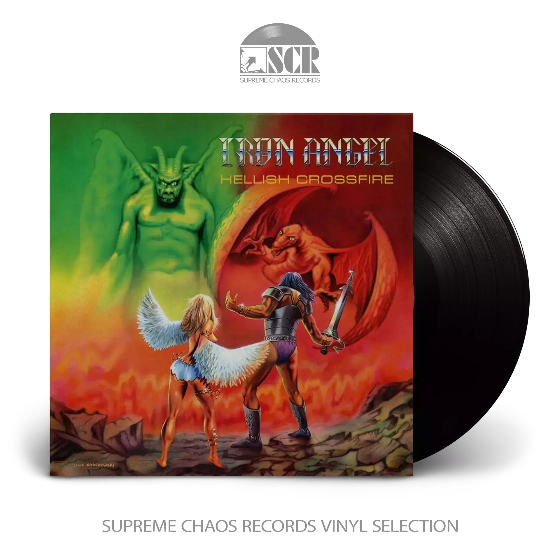 IRON ANGEL - Hellish Crossfire · BLACK LP