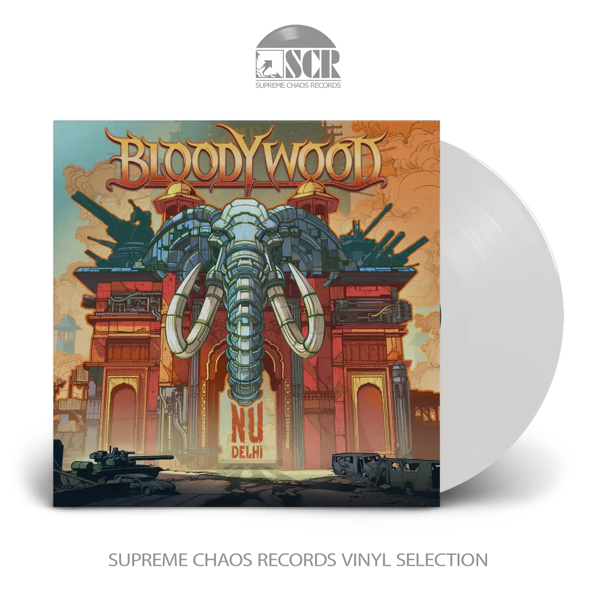 BLOODYWOOD - Nu Delhi · WHITE LP (Heavy Metal Vinyl)