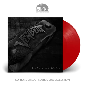 VENDETTA · Black As Coal | RED LP (Thrash Metal Vinyl)