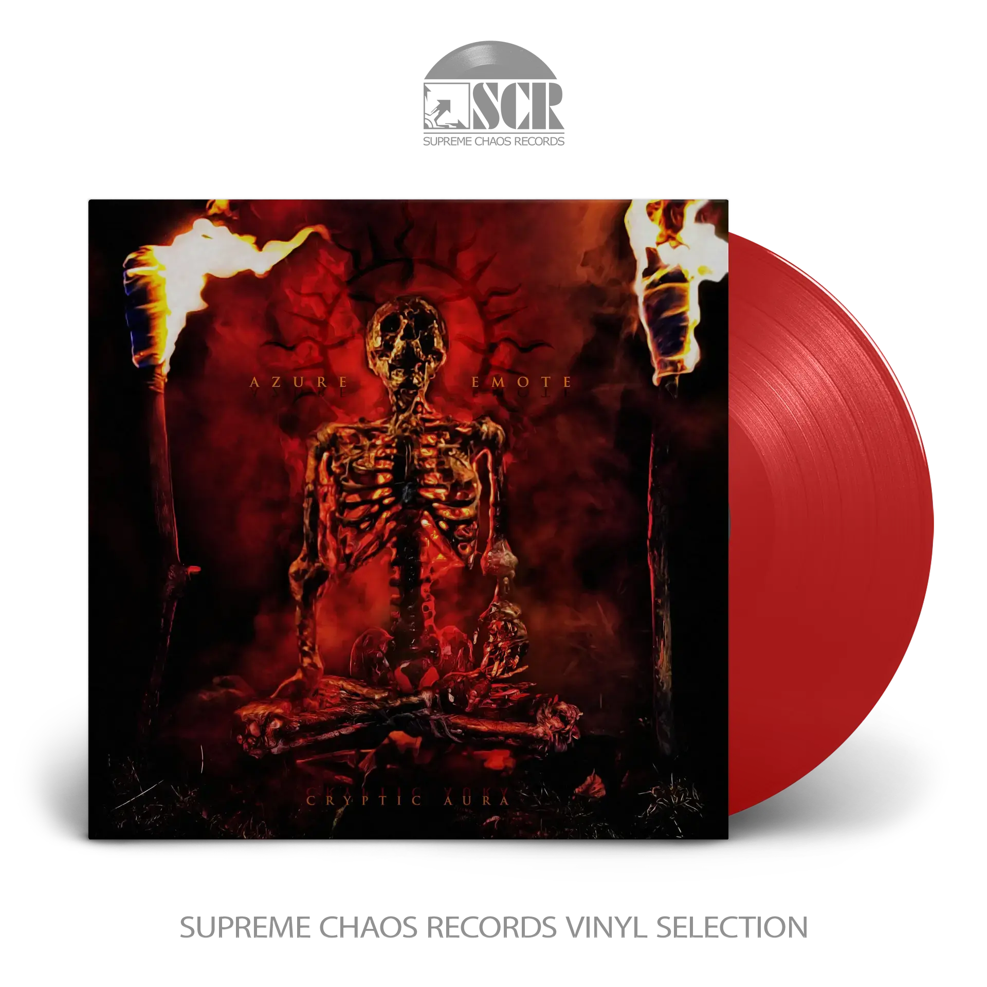 AZURE EMOTE · Cryptic Aura | TRANSPARENT RED LP (Death Metal Vinyl)