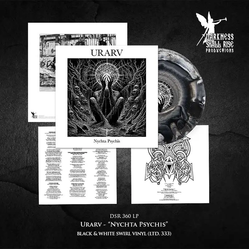 URARV · Nychta Psychis | BLACK WHITE SWIRL LP (Black Metal Vinyl) · Bild 2