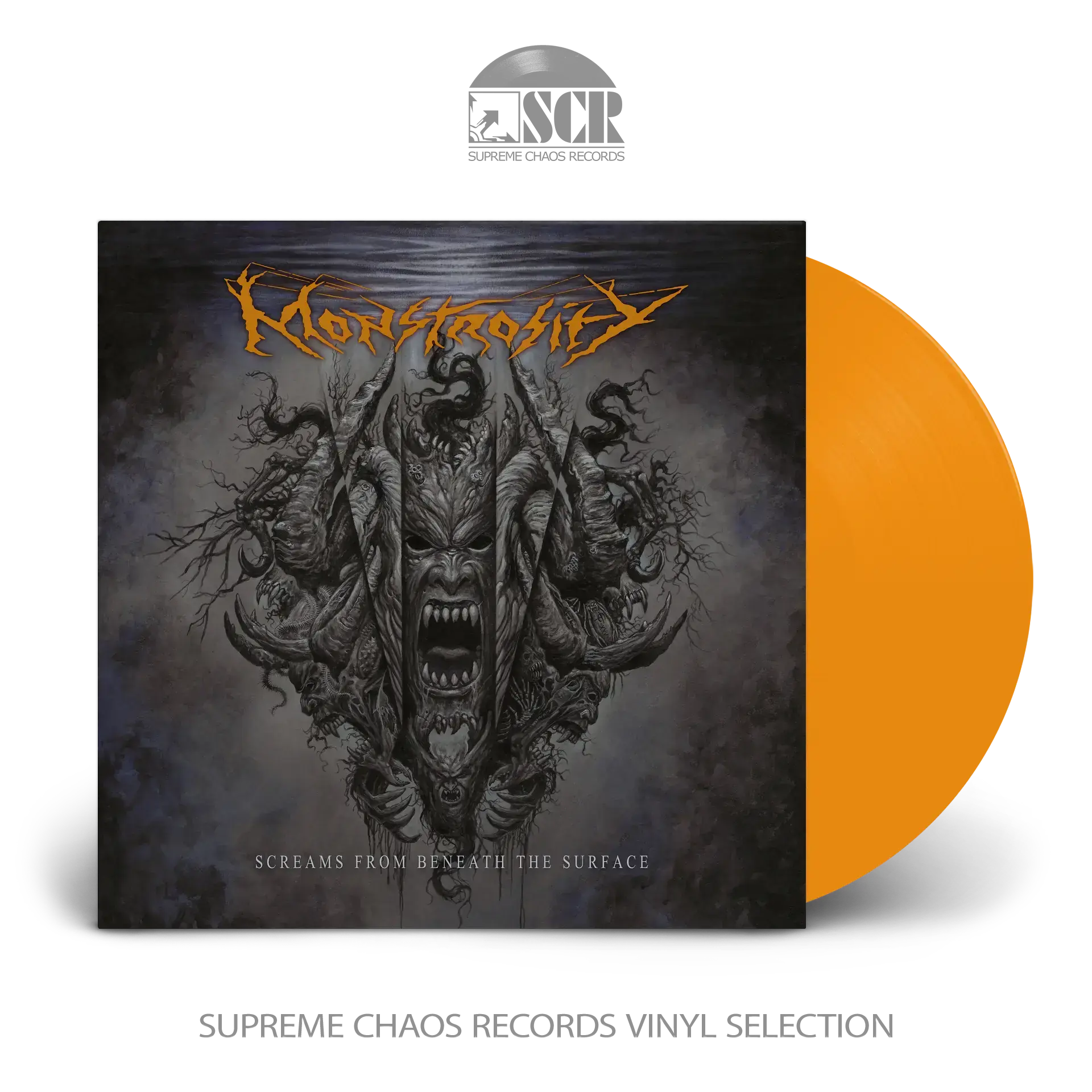 MONSTROSITY - Screams From Beneath The Surface · LUMINOUS ORANGE MARBLED LP (Death Metal Vinyl)