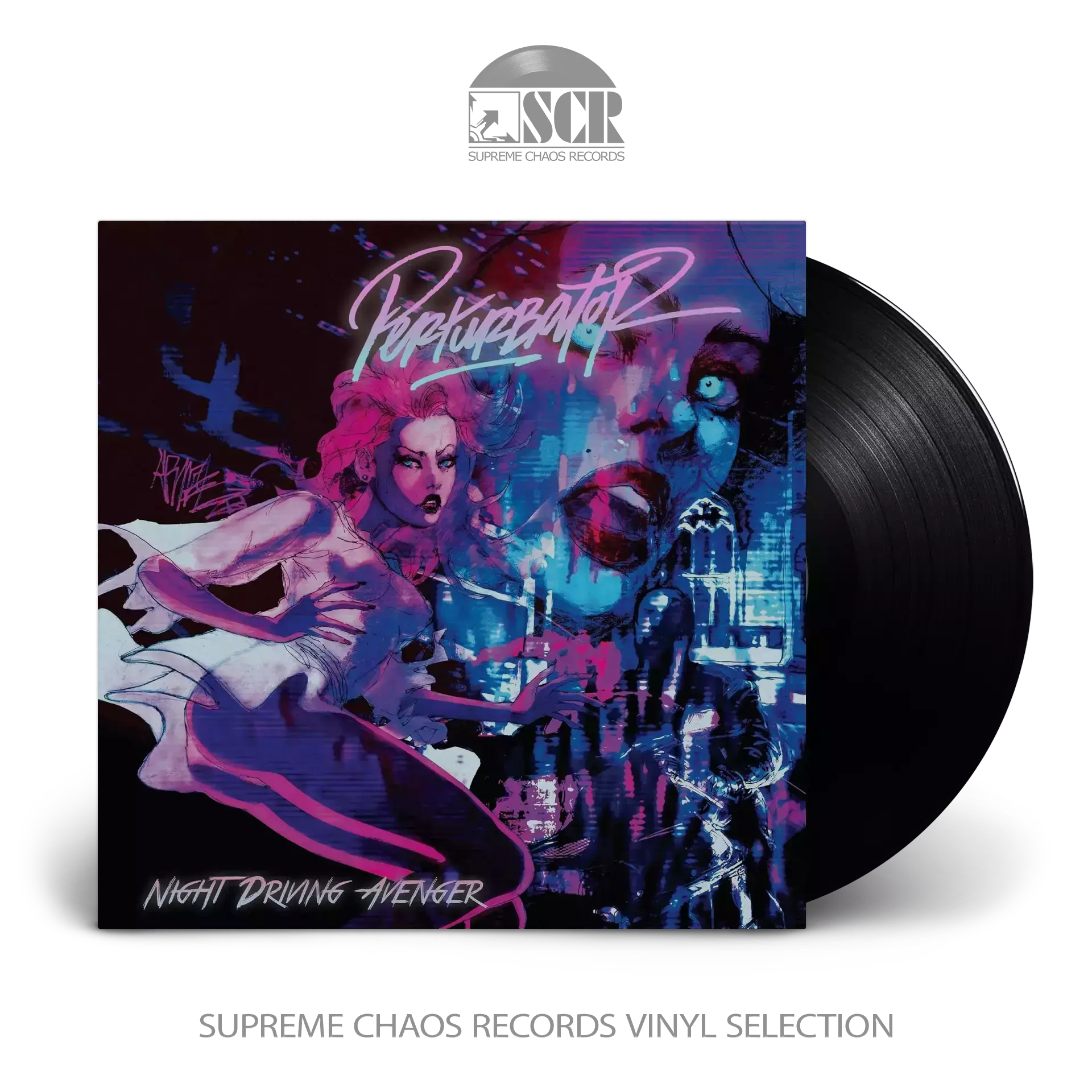 PERTURBATOR - Night Driving Avenger · BLACK LP (Darkwave Vinyl)