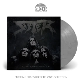 SISTER · Stand Up, Forward, March! | GREY MARBLED LP (Heavy Metal Vinyl)
