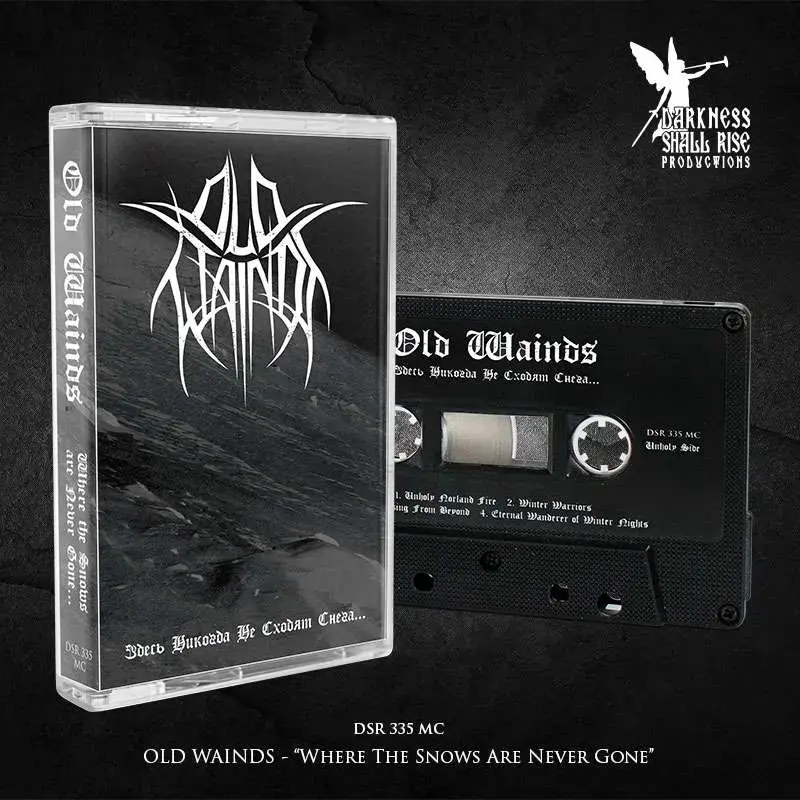 OLD WAINDS · Where The Snows Are Never Gone... | BLACK TAPE (Black Metal Tapes)