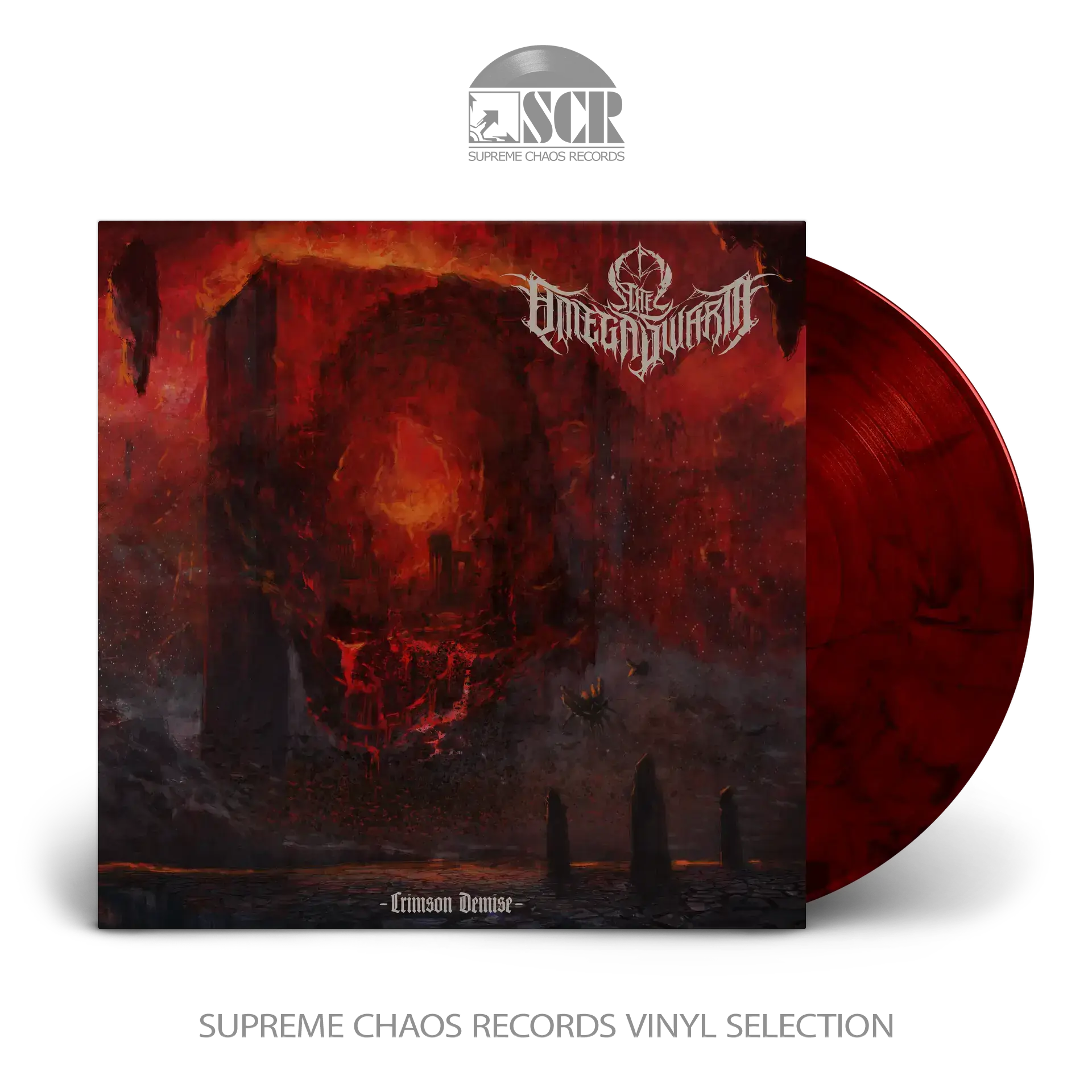 THE OMEGA SWARM - Crimson Demise · RED SMOKE LP (Death Metal Vinyl)