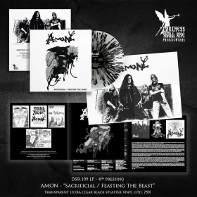 AMON · Sacrificial / Feasting The Beast | SPLATTER LP (Death Metal Vinyl) · Bild 2