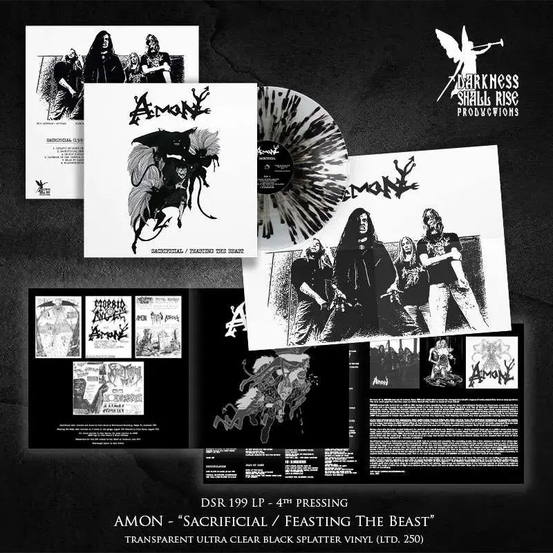 AMON · Sacrificial / Feasting The Beast | SPLATTER LP (Death Metal Vinyl) · Bild 2
