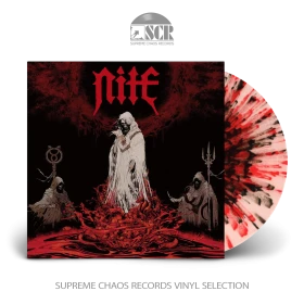 NITE · Cult Of The Serpent Sun | CLEAR/BLACK/RED SPLATTER LP (Black Metal/Heavy Metal Vinyl)