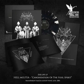 HELL MILITIA · Canonisation Of The Foul Spirit | TRANSPARENT BLACK CLOUDY LP (Black Metal Vinyl) · Bild 2