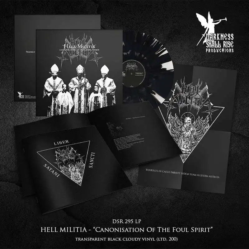 HELL MILITIA · Canonisation Of The Foul Spirit | TRANSPARENT BLACK CLOUDY LP (Black Metal Vinyl) · Bild 2