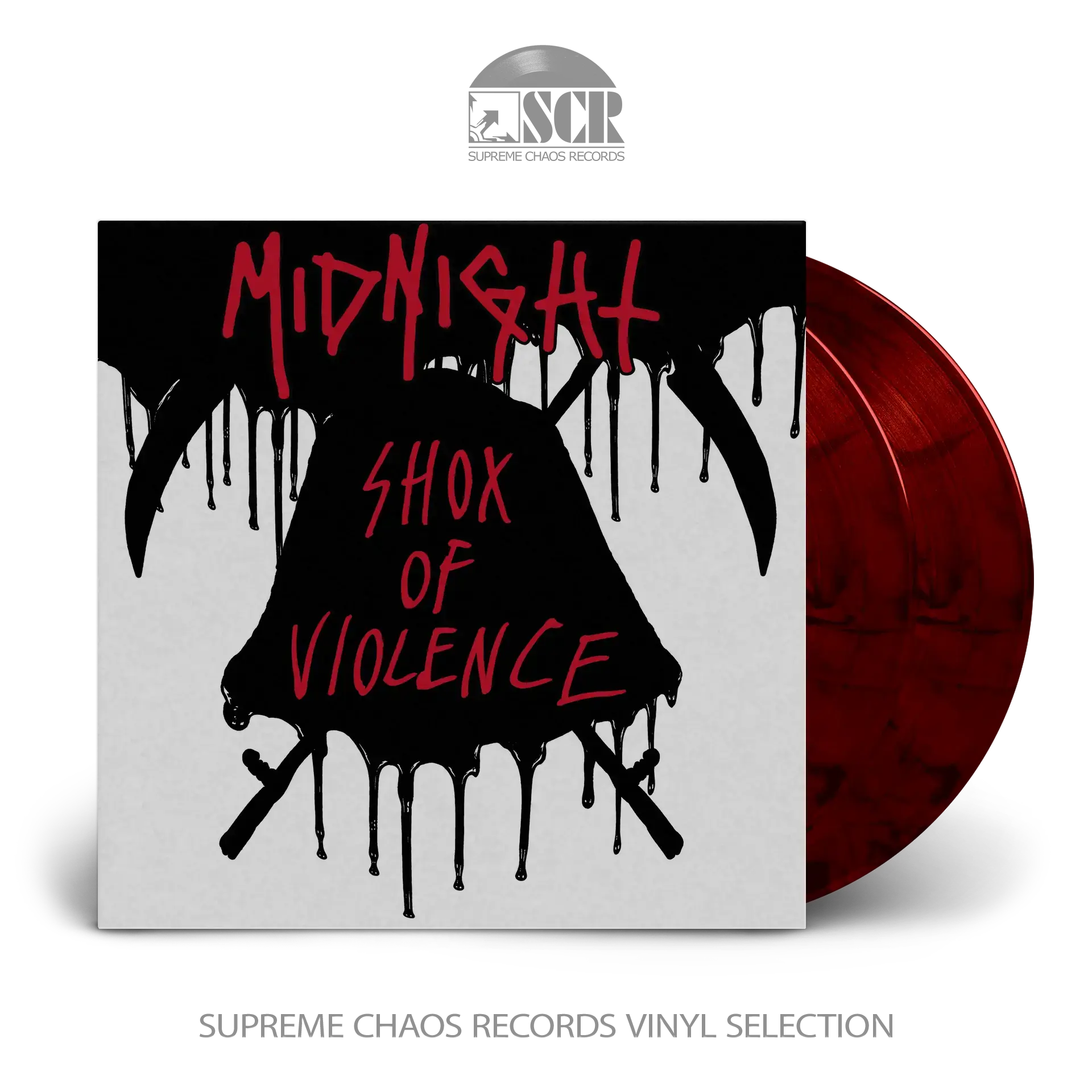 MIDNIGHT · Shox Of Violence (Re-Issue) | RED MARBLED 2LP (Black Metal/Thrash Metal Vinyl)