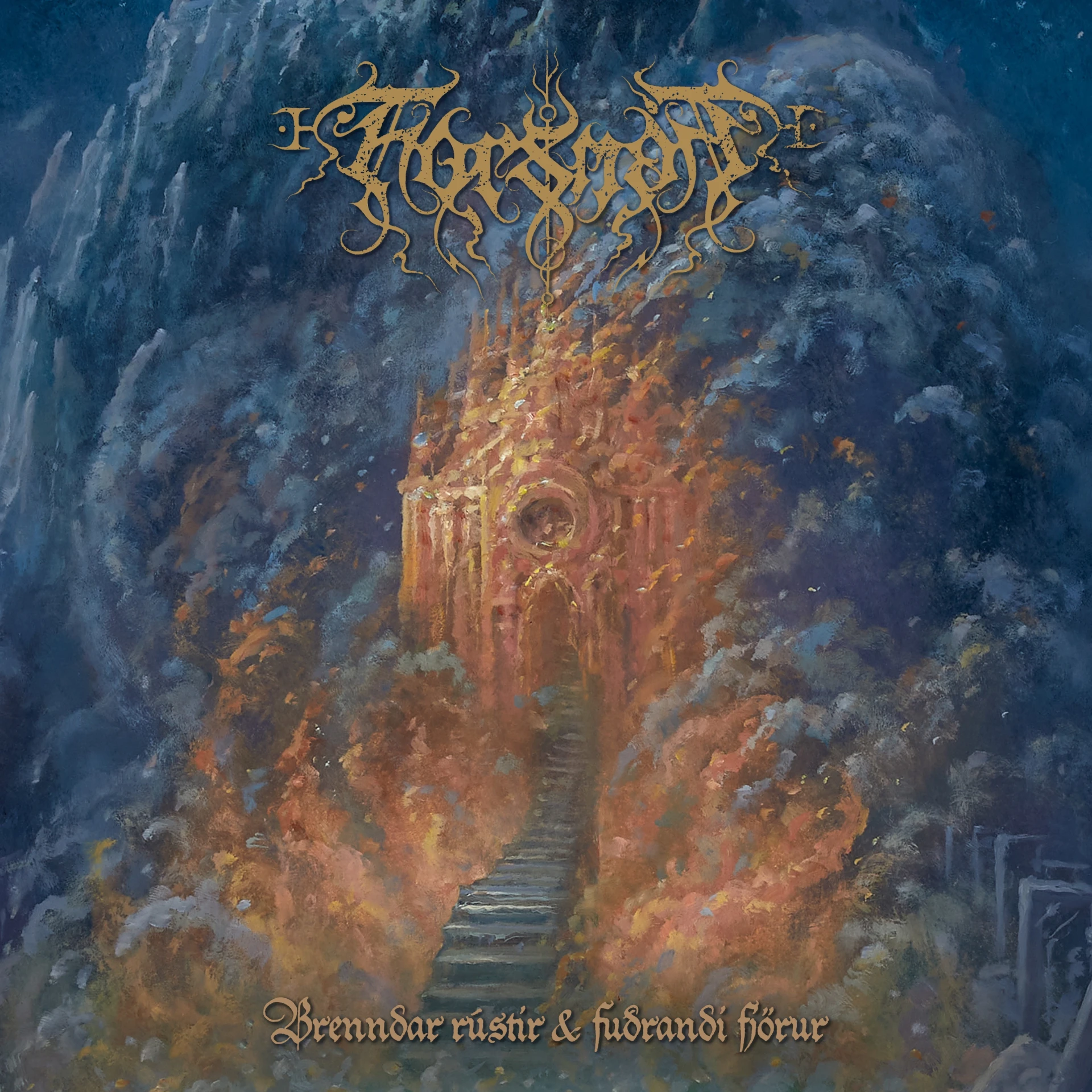FORSMÁN · Brenndar Rústir og Fuðrandi Fjörur | BLUE LP (Black Metal Vinyl) · Bild 1