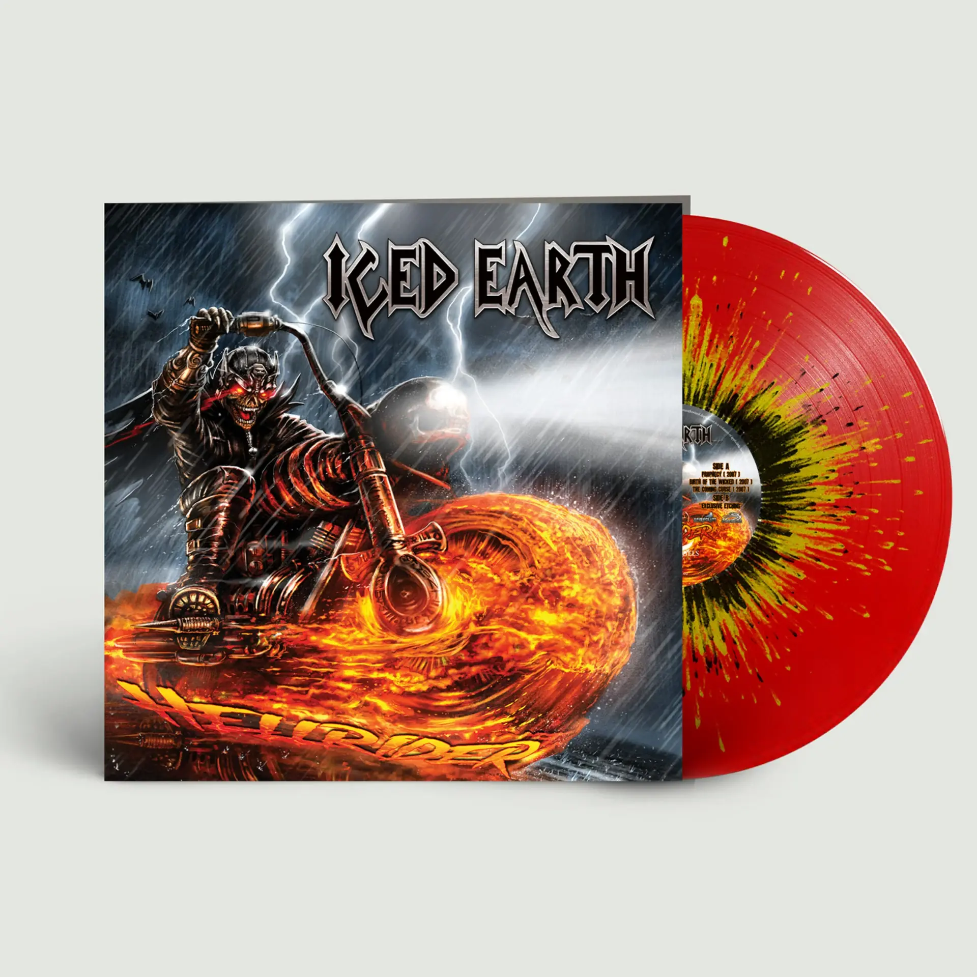 ICED EARTH - Hellrider · RED/YELLOW/BLACK SPLATTER LP ICED EARTH - Hellrider · RED/YELLOW/BLACK SPLATTER LP (Heavy Metal Vinyl)