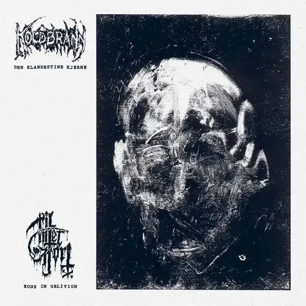KOLDBRANN / TILINTETGJORT · Den Klandestine Kjerne / Eons In Oblivion | WHITE 7" (Black Metal Vinyl) · Bild 1