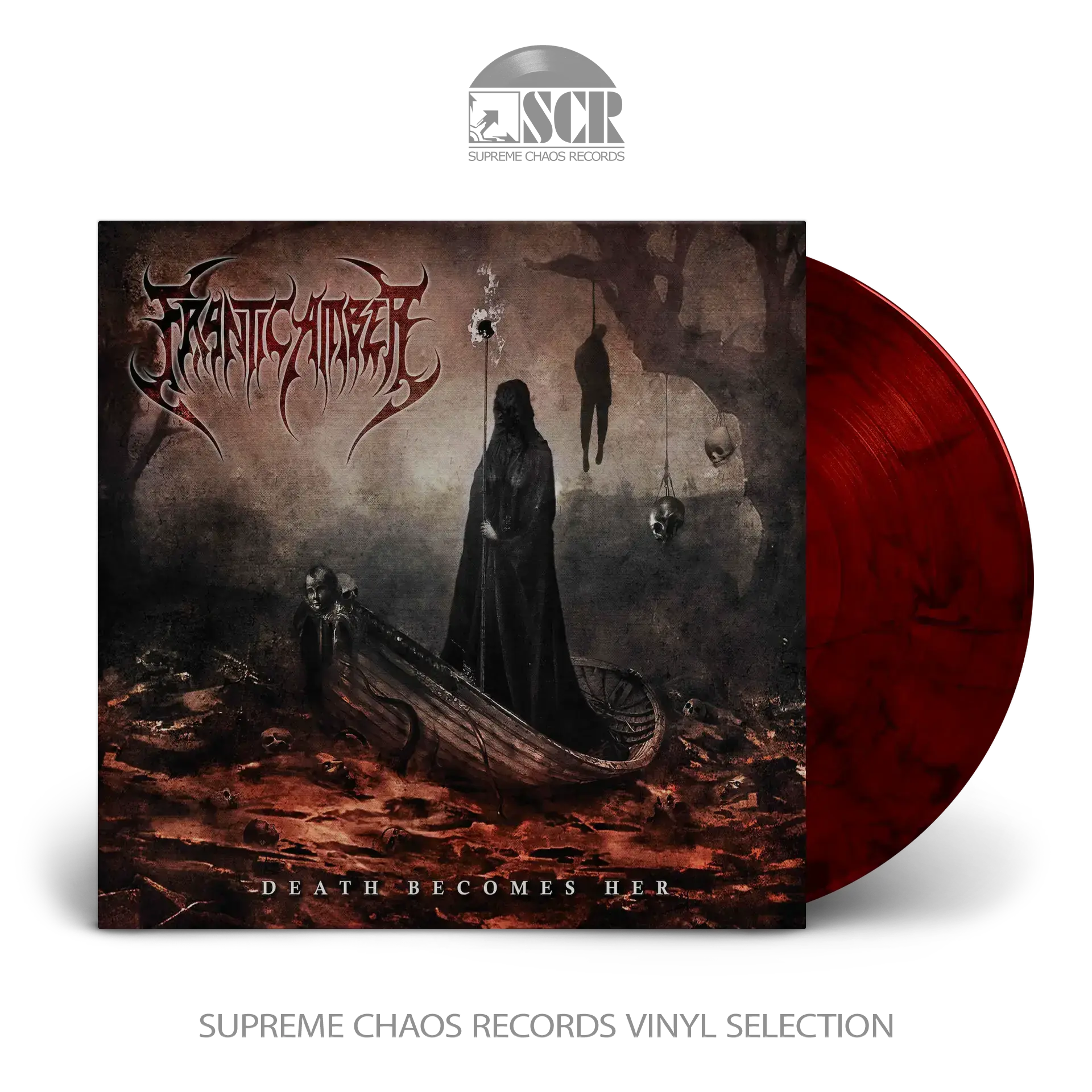 FRANTIC AMBER - Death Becomes Her · BLOOD RED LP (Heavy Metal/Hard Rock Vinyl)