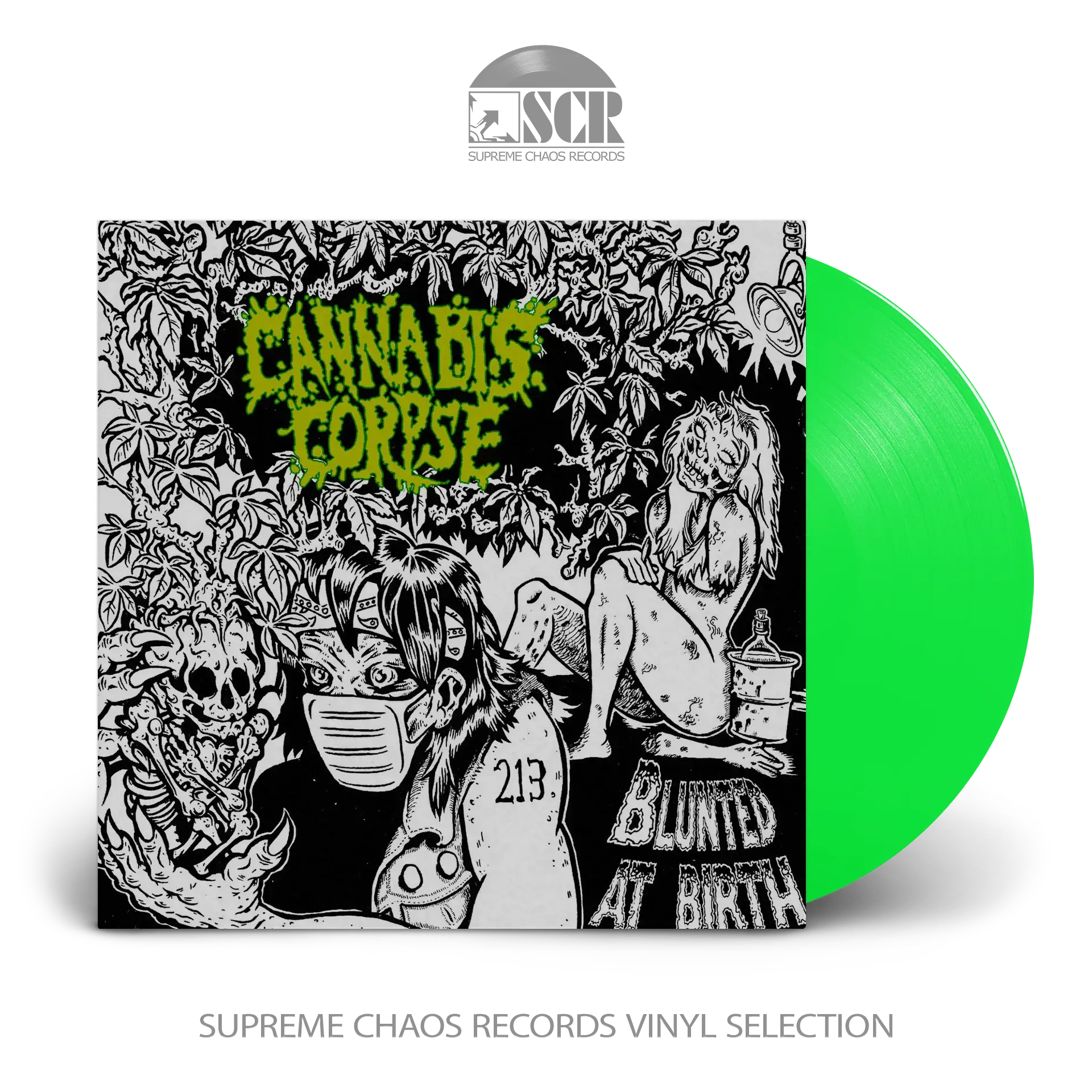 CANNABIS CORPSE · Blunted At Birth | NEON GREEN LP (Death Metal Vinyl)
