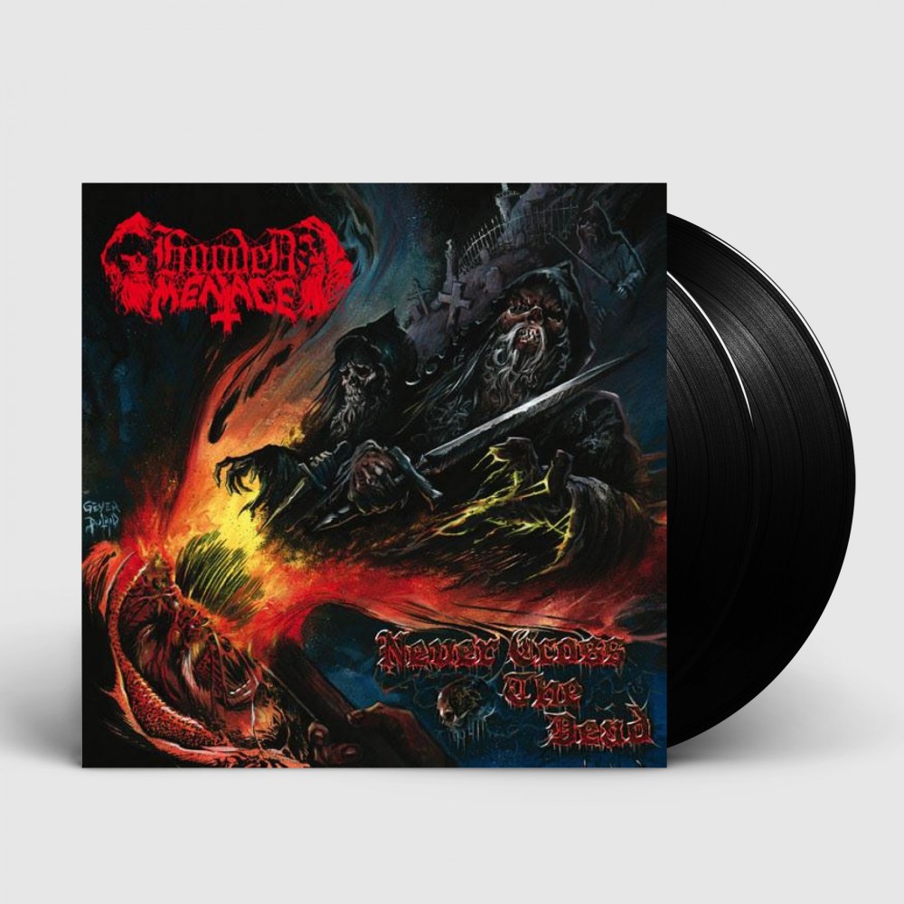 HOODED MENACE · Never Cross the Dead | BLACK DLP (Doom Metal Vinyl)
