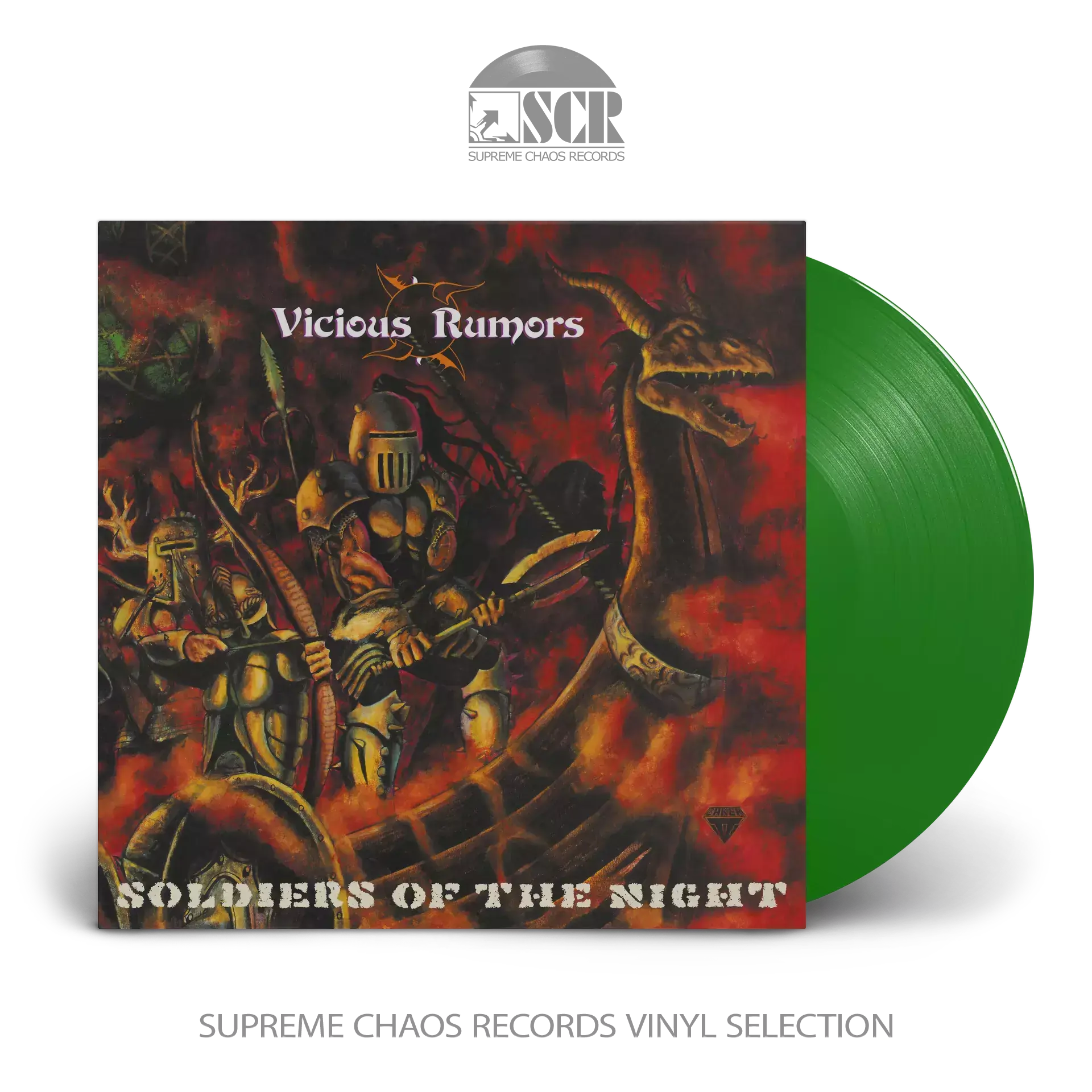 VICIOUS RUMORS · Soldiers Of The Night (Re-Issue) | TRANSPARENT GREEN LP (Heavy Metal Vinyl)