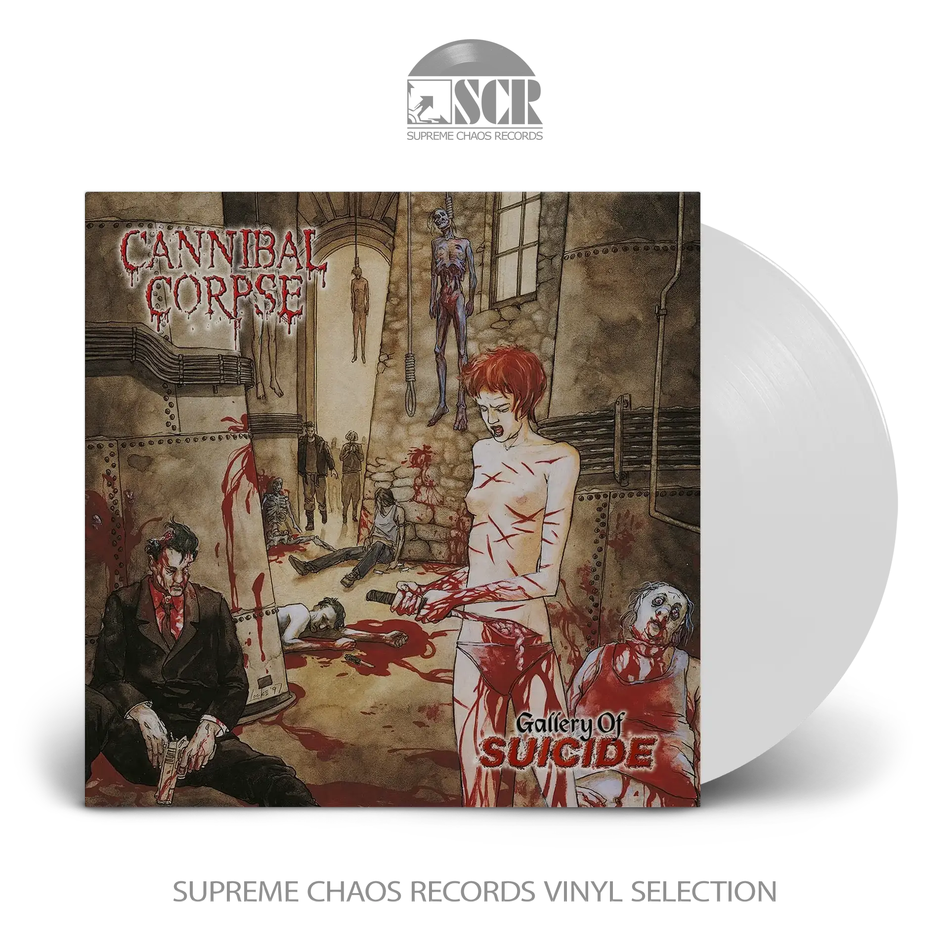 CANNIBAL CORPSE · Gallery Of Suicide | WHITE LP (Death Metal Vinyl)