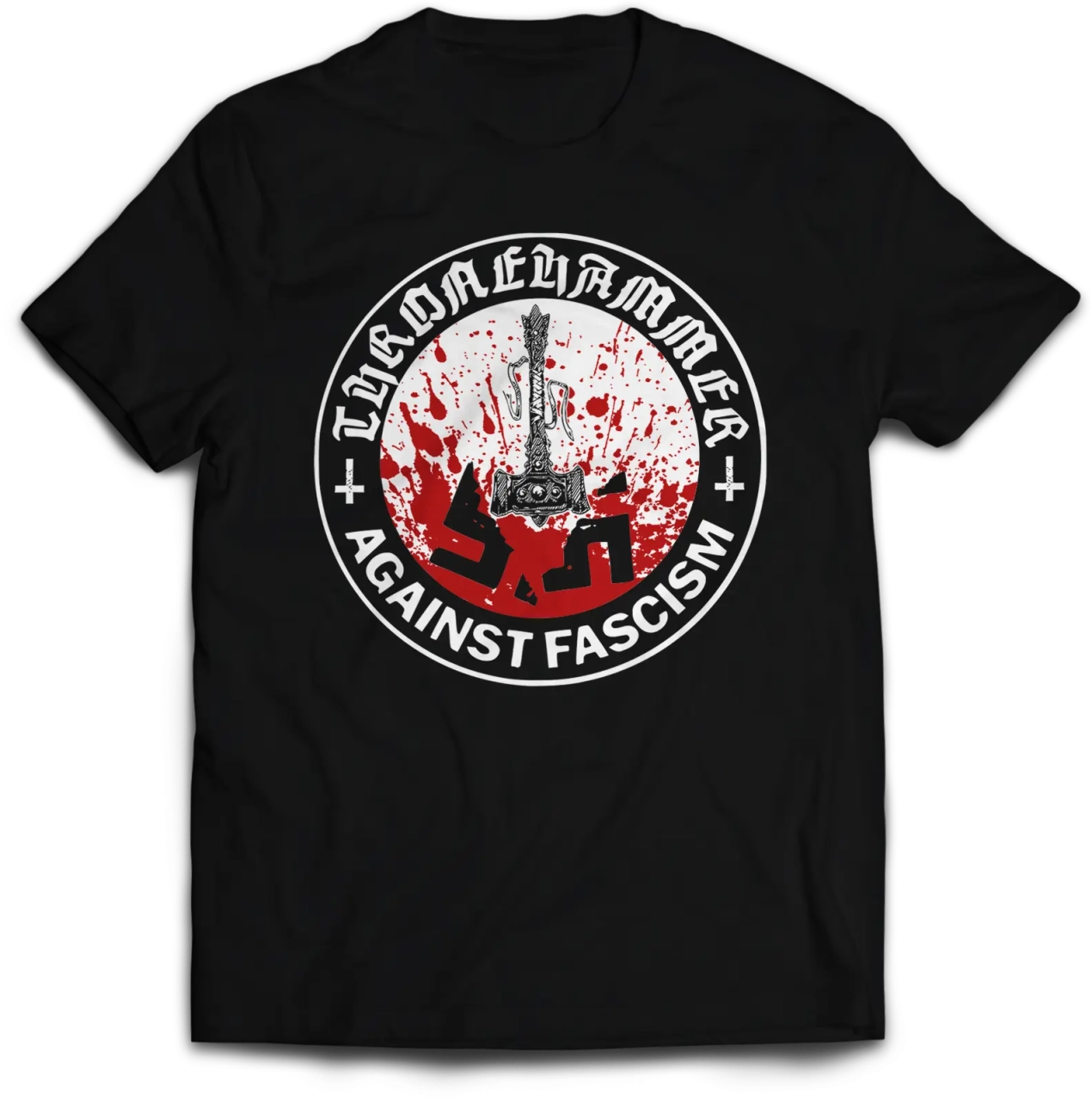 THRONEHAMMER - Against Fascism (Reissued) · T-SHIRT (Doom Metal/Heavy Metal/Epic Metal Clothes)