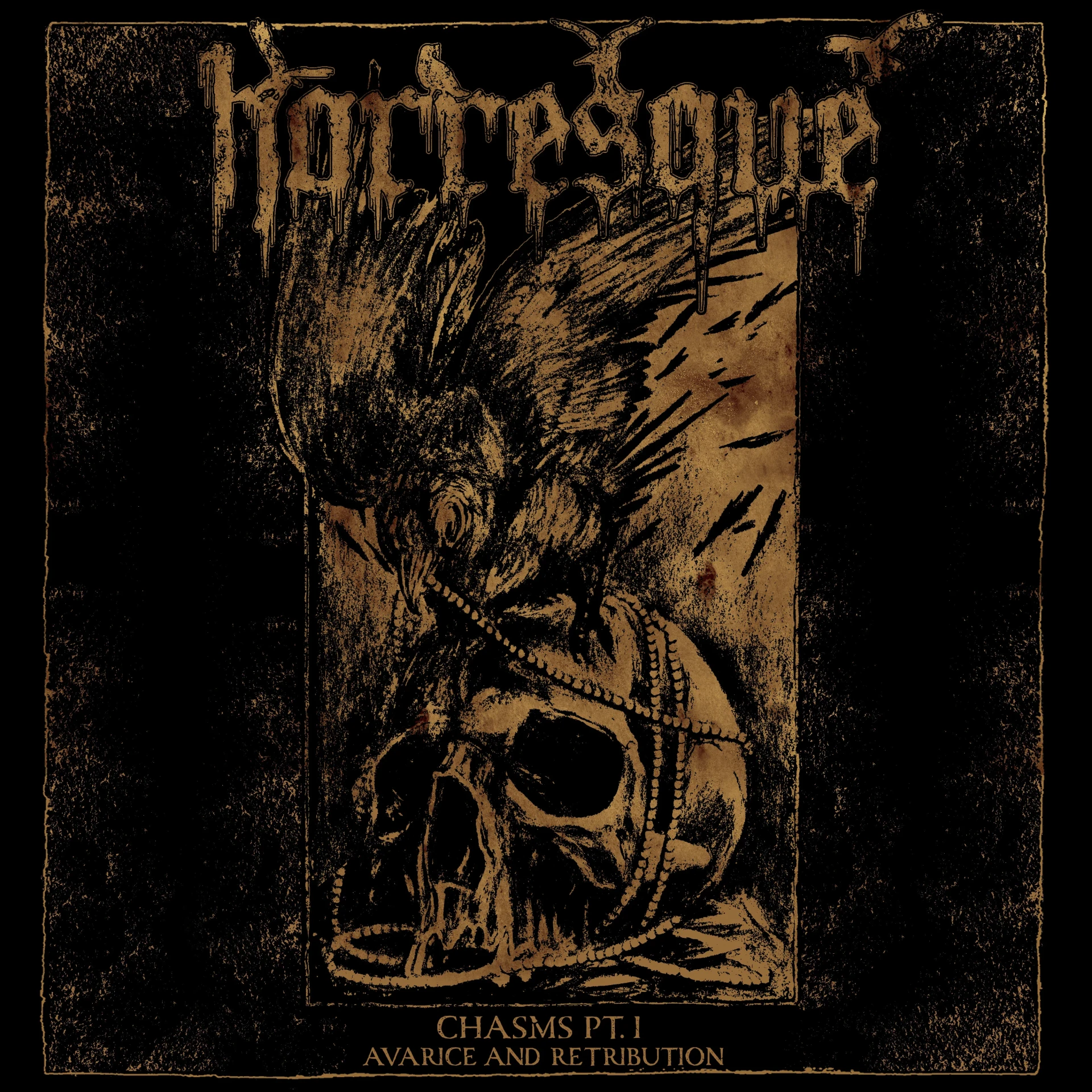 HORRESQUE · Chasms Pt. I - Avarice and Retribution | YELLOW/BLACK LP (Death Metal/Black Metal Vinyl) · Bild 2