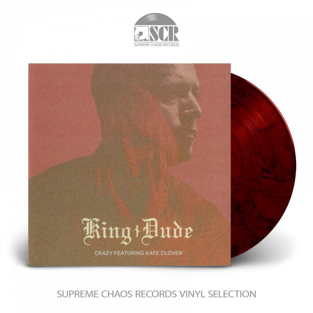 KING DUDE · Crazy / Never Let Me Go | RED/BLACK 7" EP (Folk Vinyl)