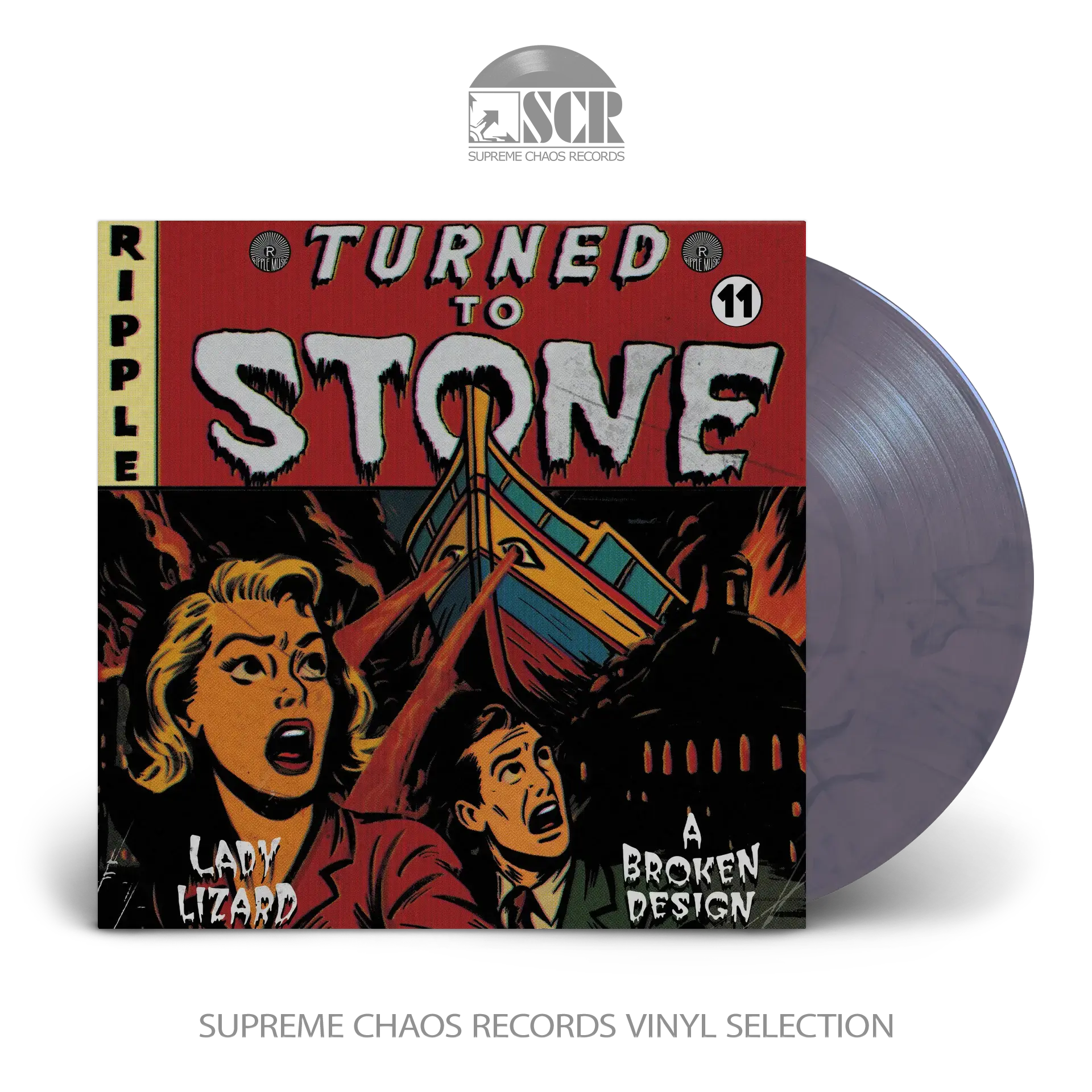 TURNED TO STONE · Chapter 11 - Lady Lizard &amp; A Broken Design | SPLATTER LP (Heavy Rock Vinyl)