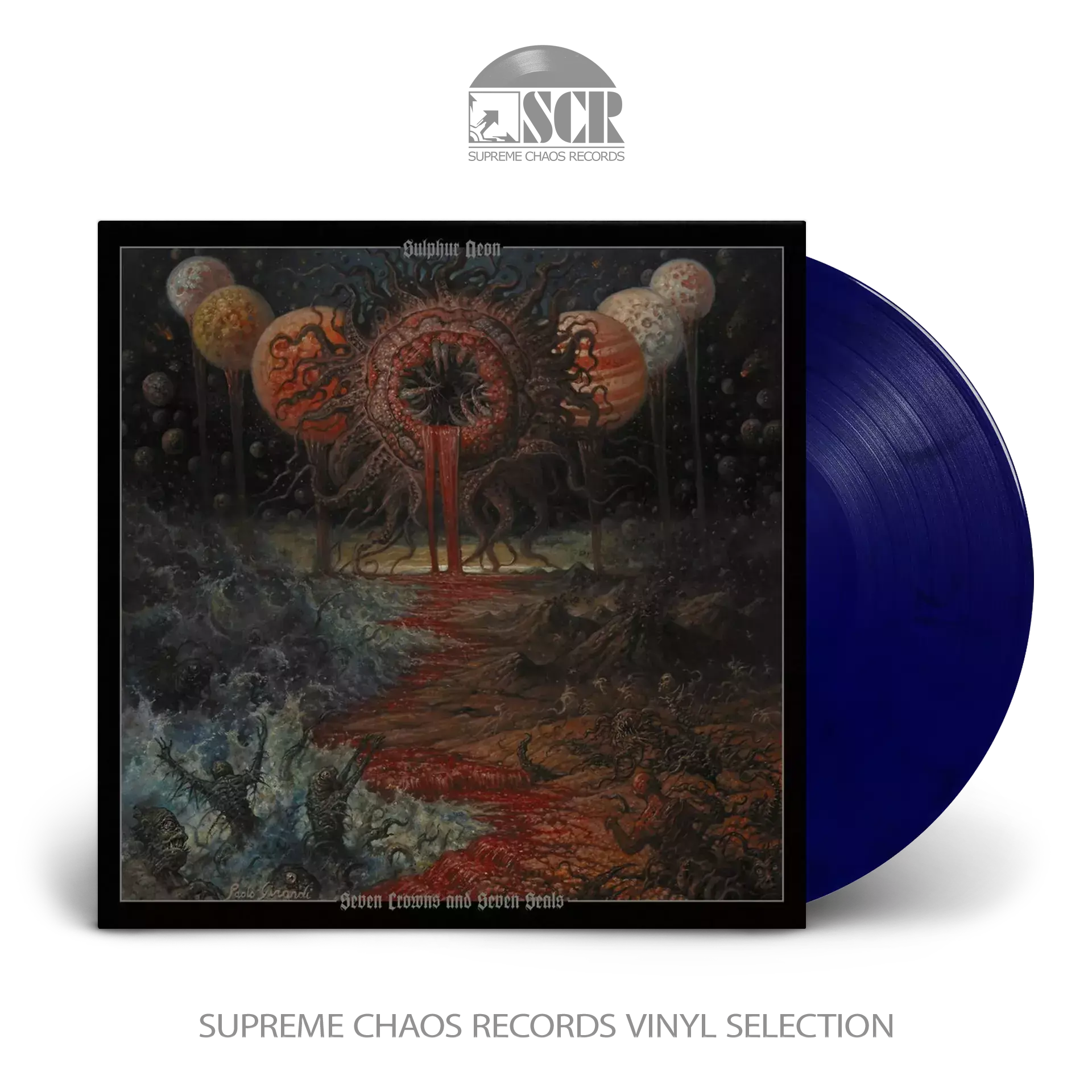 SULPHUR AEON · Seven Crowns And Seven Seals | SMOKE BLUE LP (Death Metal Vinyl)