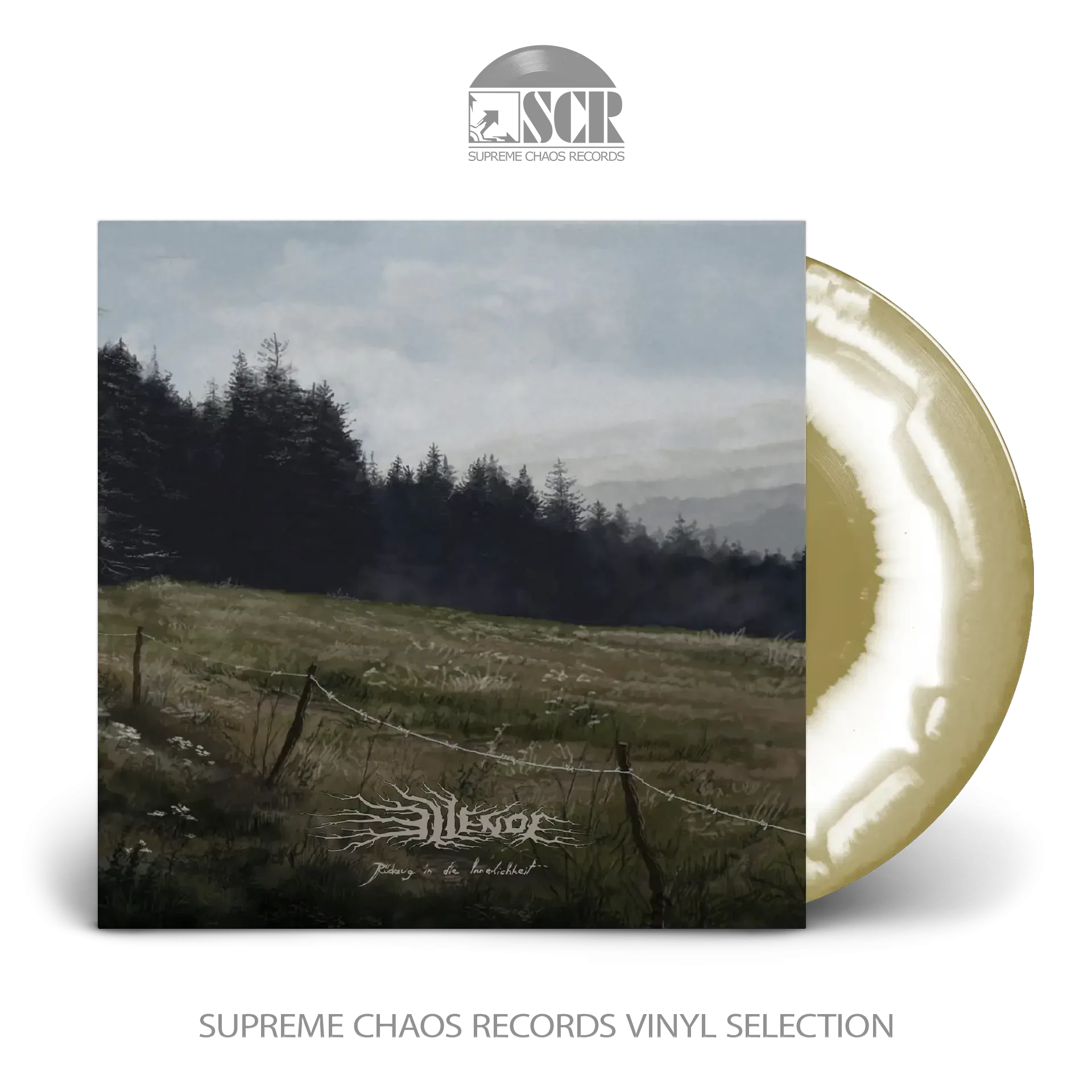 ELLENDE · Rückzug in die Innerlichkeit | GOLD/WHITE SWIRL LP (Black Metal Vinyl)