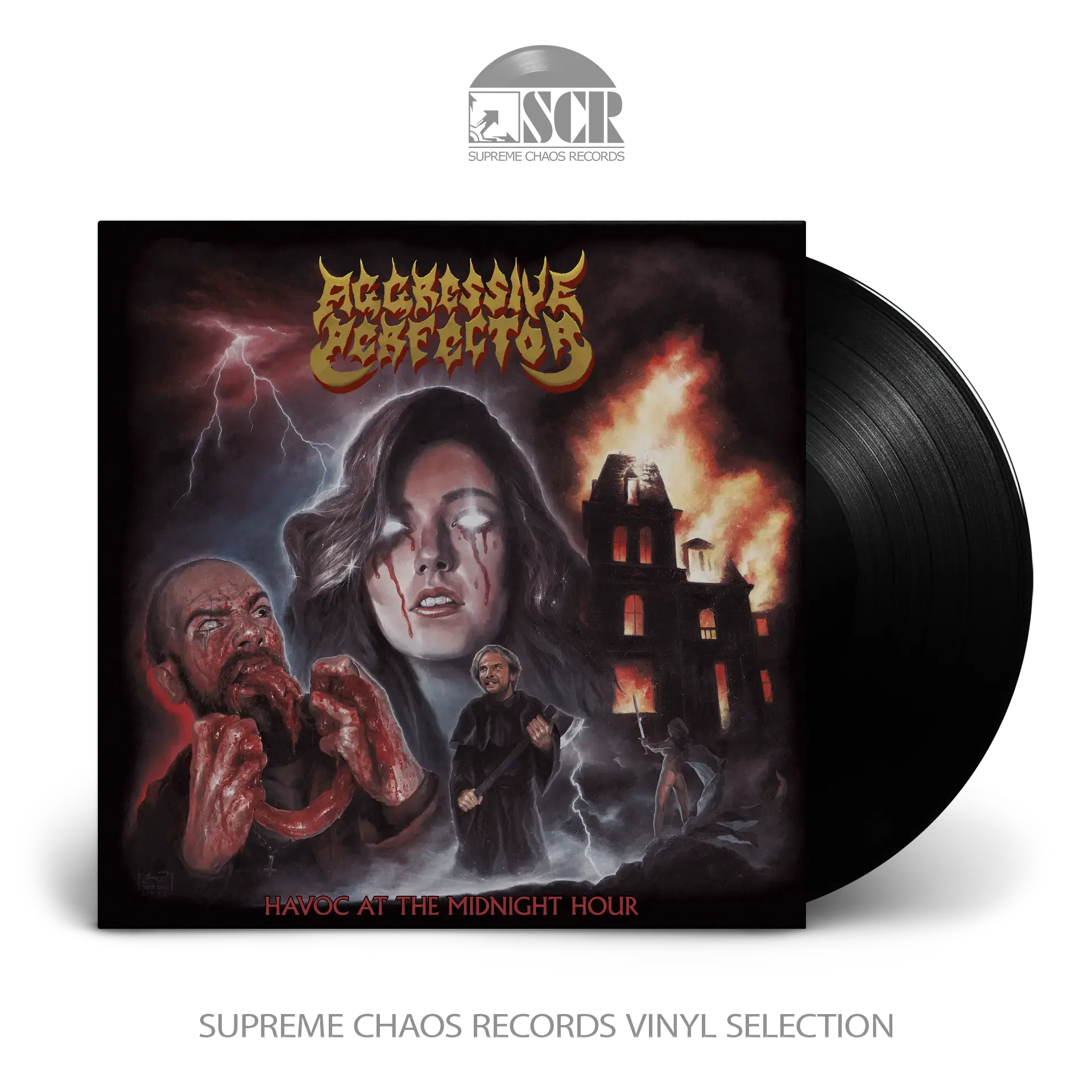AGGRESSIVE PERFECTOR - Havoc at the Midnight Hour [BLACK LP] (Speed Metal Vinyl)