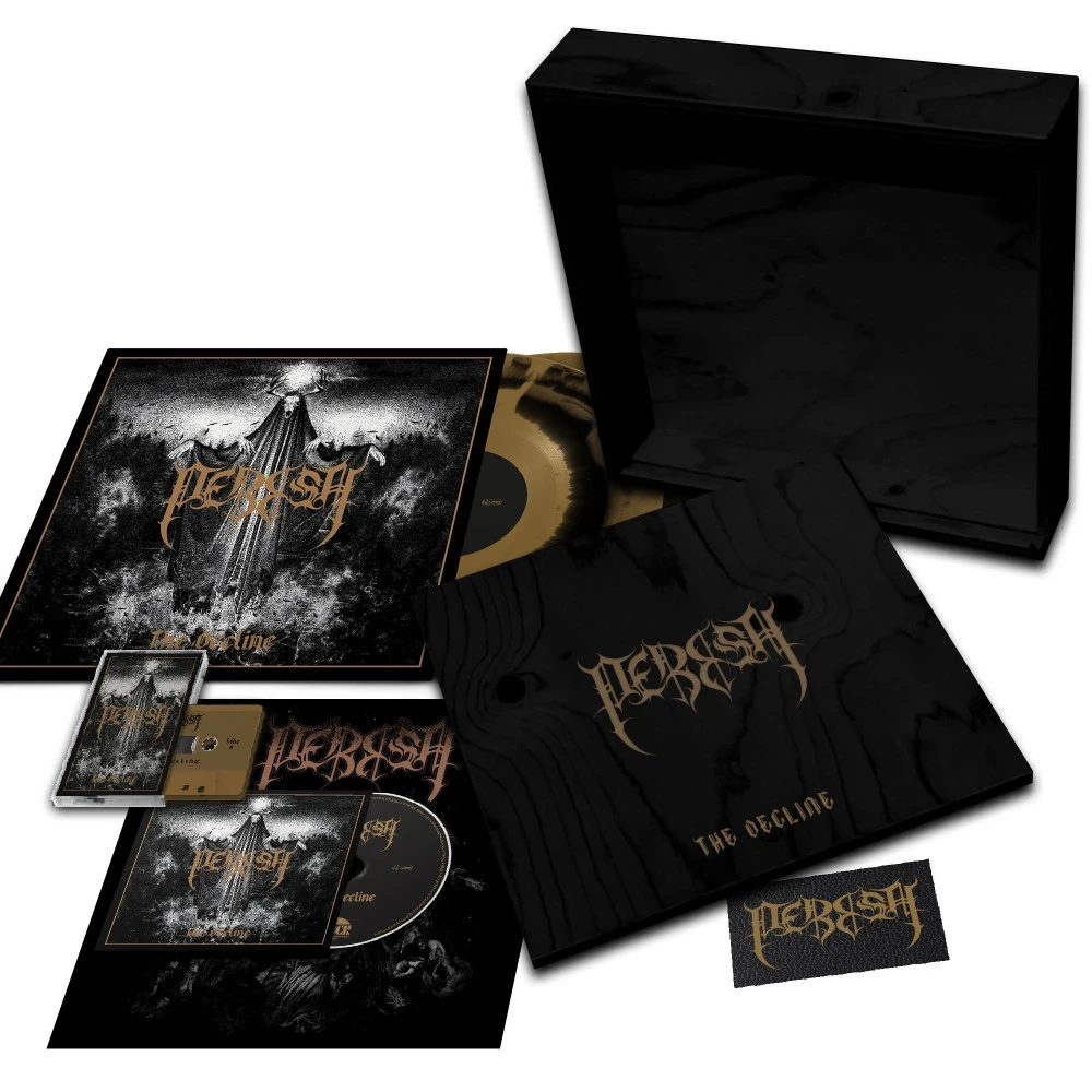 PERISH · The Decline | WOODEN BOX (Black Metal Vinyl)