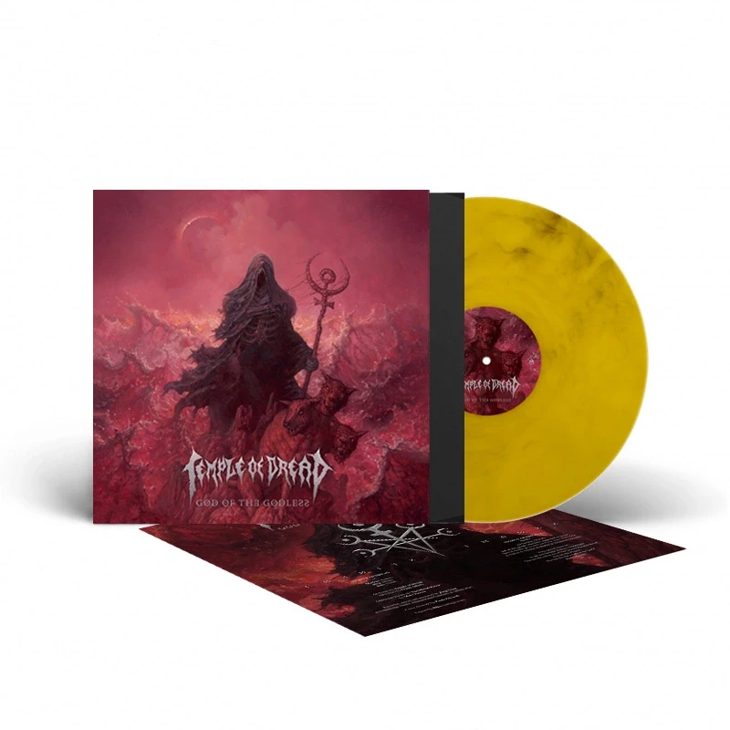 TEMPLE OF DREAD · God Of The Godless | CRYSTAL CLEAR/YELLOW/BLACK LP (Death Metal Vinyl)